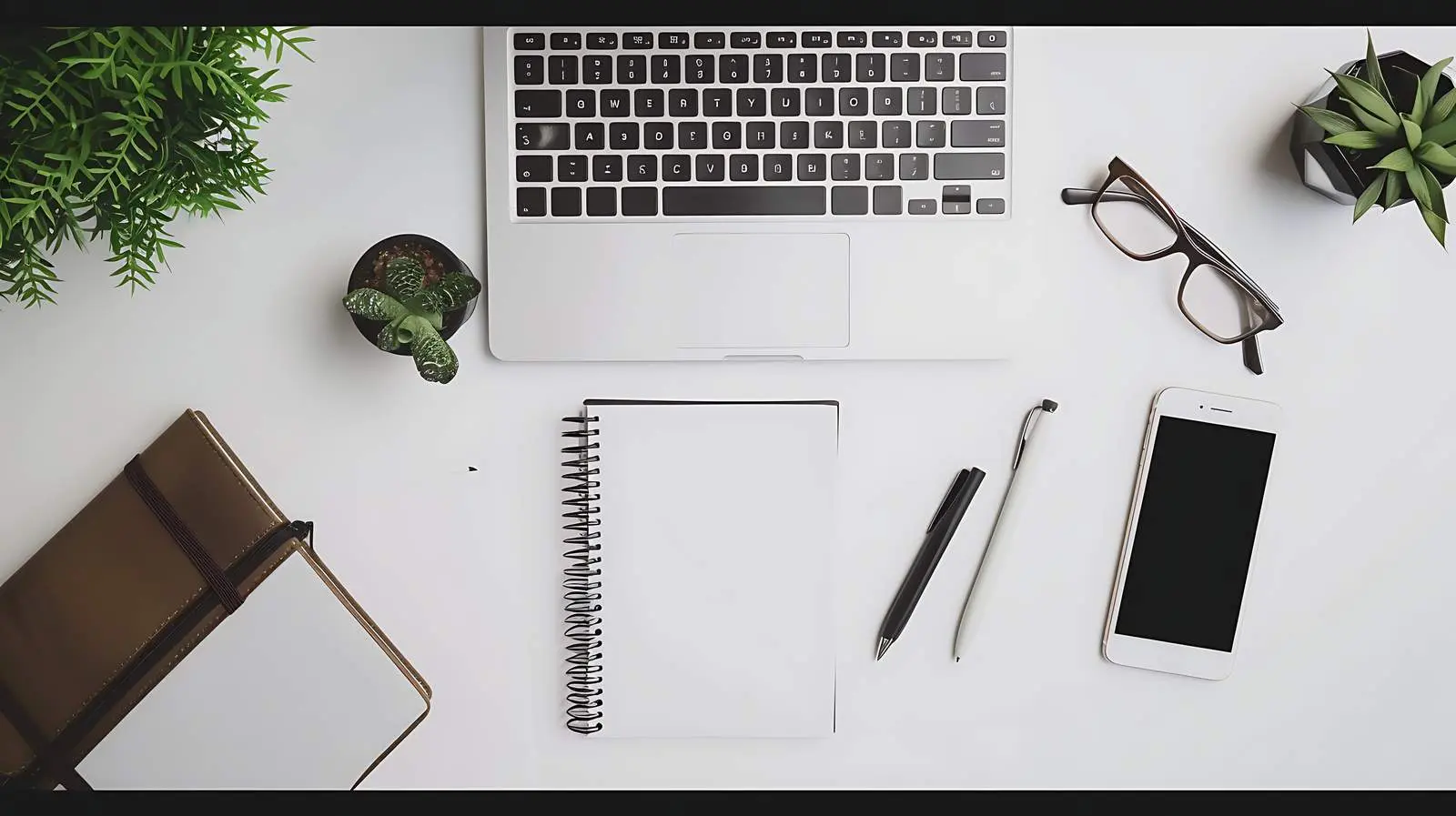 Home Office Desk Workspace with Smartphone — free download from Dotvec