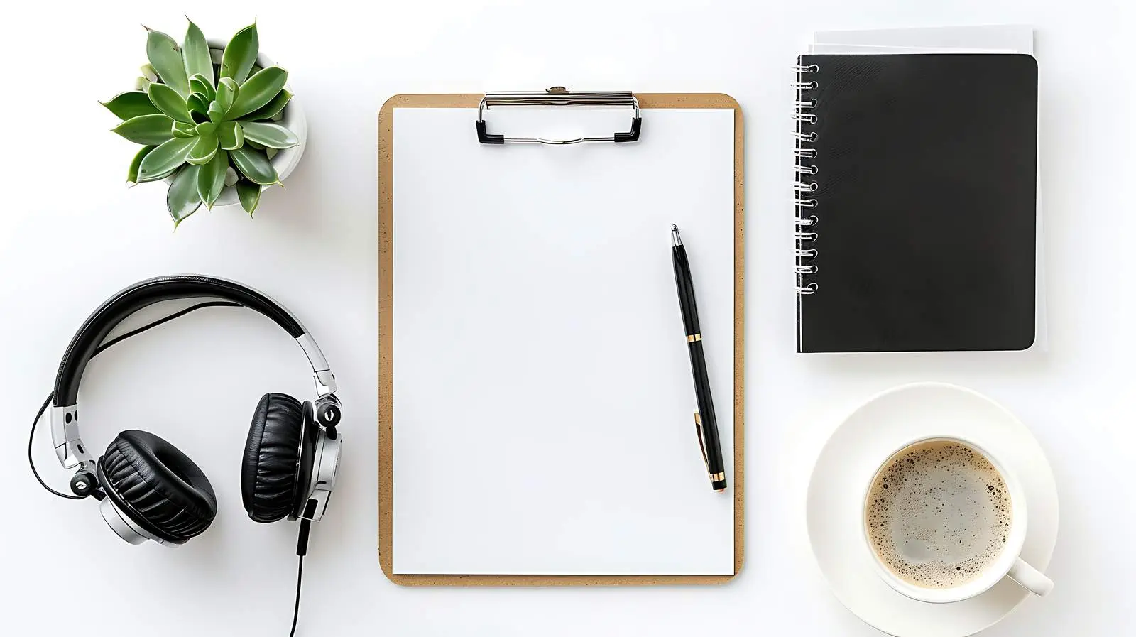 Home Office Desk with Laptop and Chamomile Bouquet — free download from Dotvec