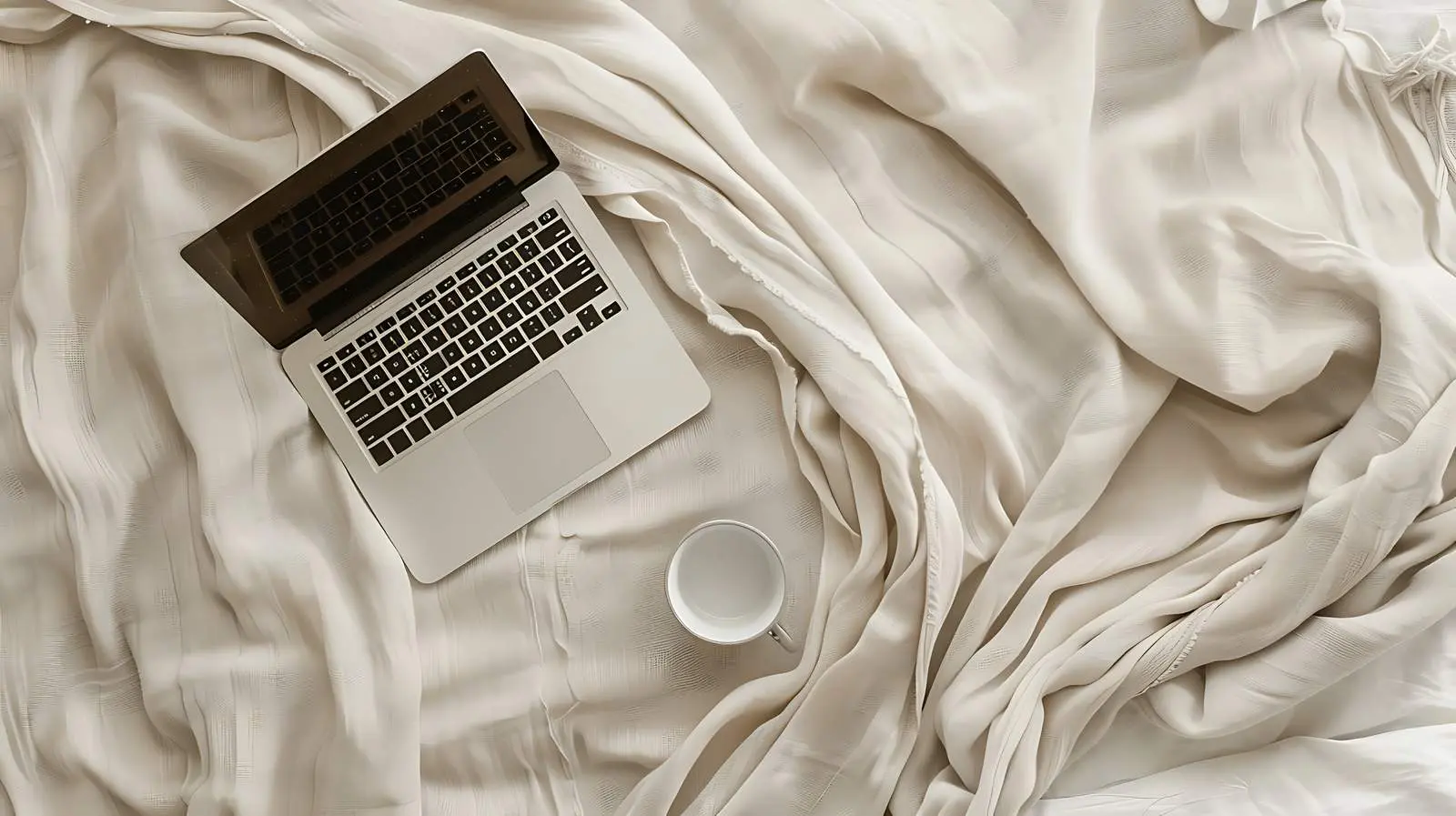 Stylish Home Office Desk with Laptop Setup — free download from Dotvec