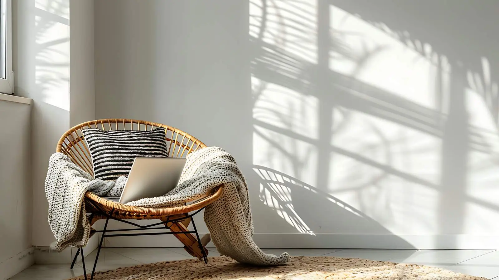 Modern Home Office Workspace with Laptop — free download from Dotvec