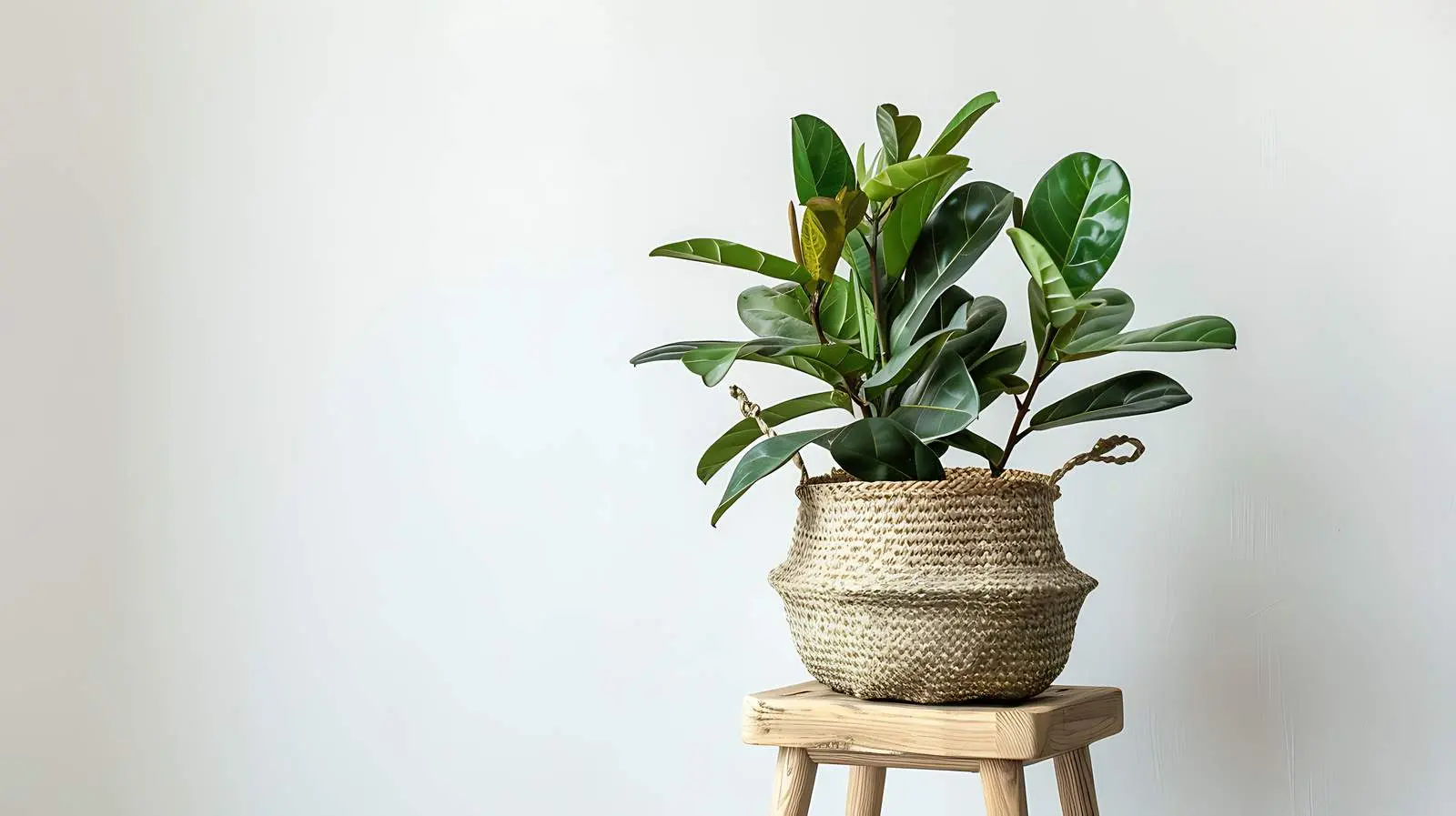 Ficus Elastica Robusta in Straw Bag – free outdoor plants image from Dotvec