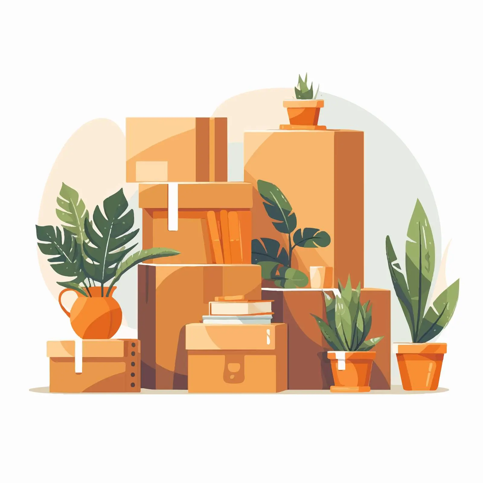 Home Decor Items Packed in Cardboard Boxes — free download from Dotvec