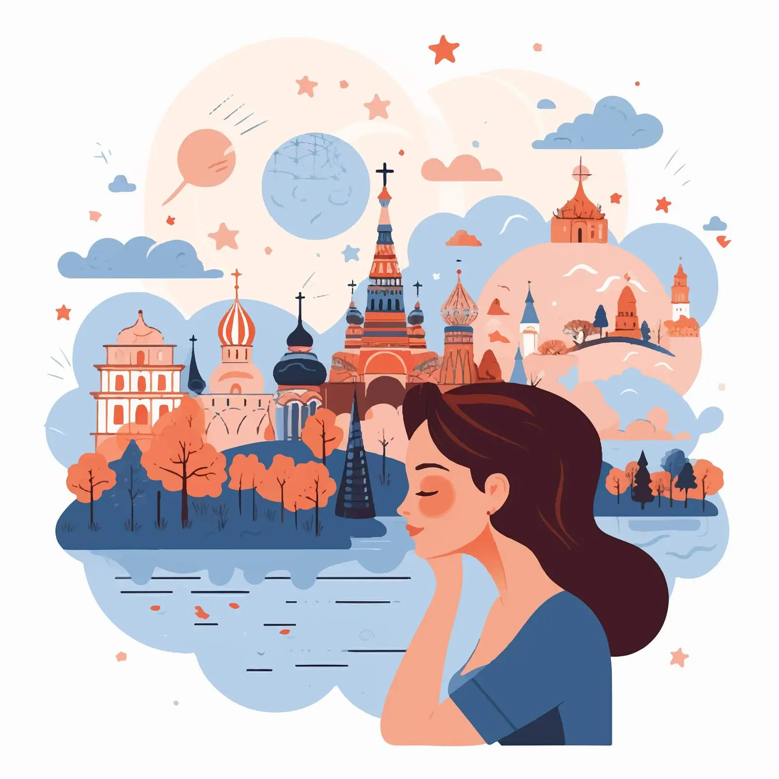 Homeland City Memories and Thoughts Concept — free download from Dotvec