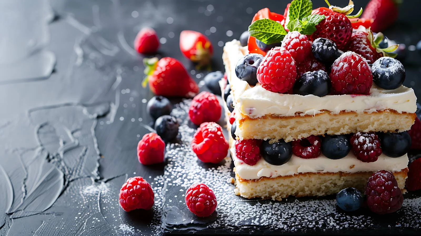 Delicious Berry Cake with Sweet Desserts — free download from Dotvec