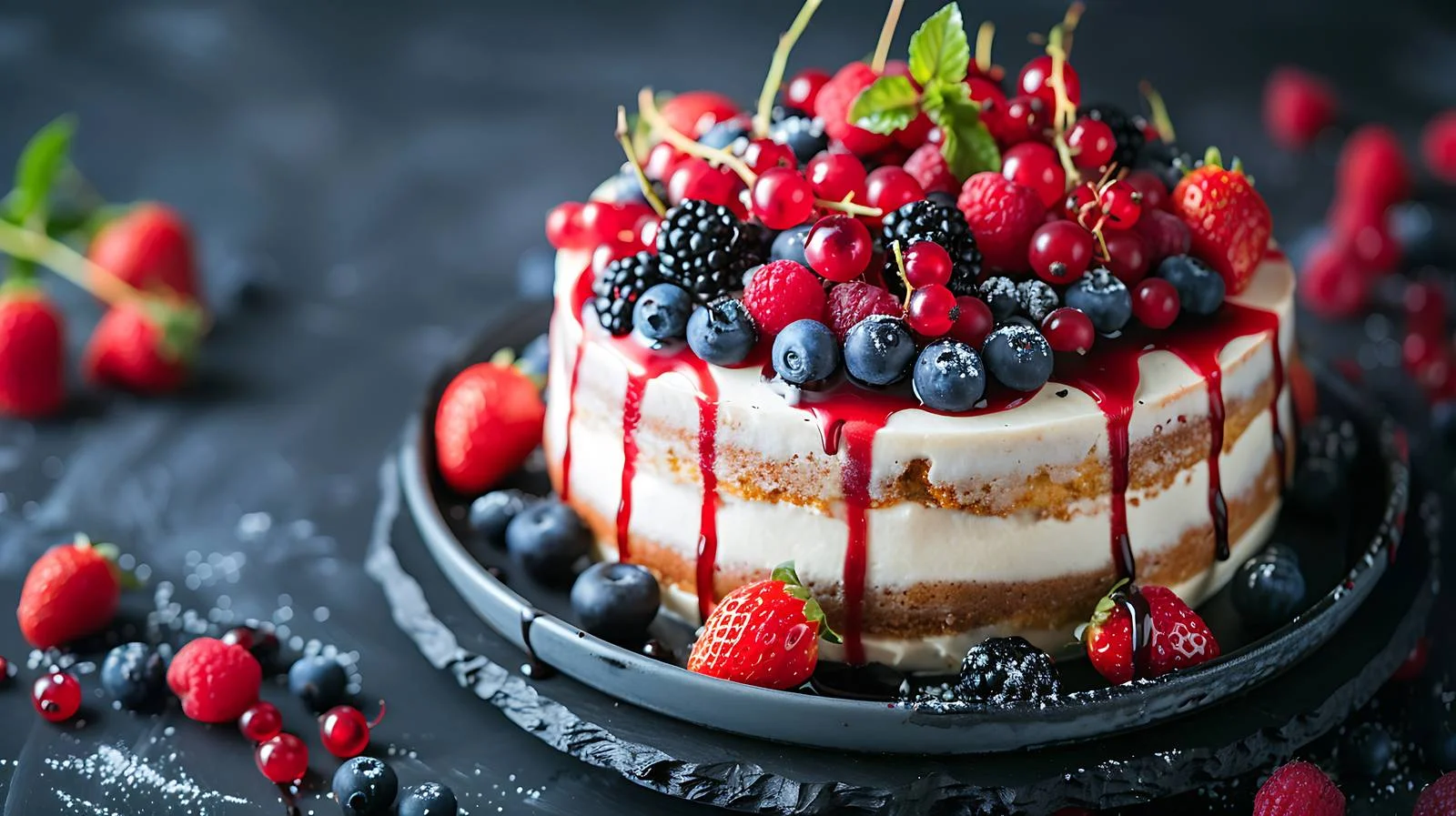 Gourmet Berry Cake — free download from Dotvec