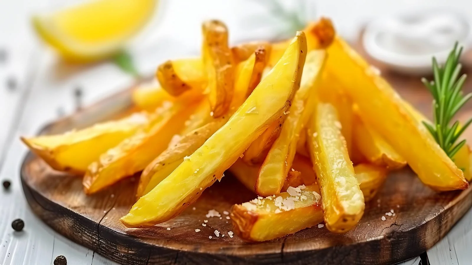 Crispy Potato French Fries on White Background — free download from Dotvec