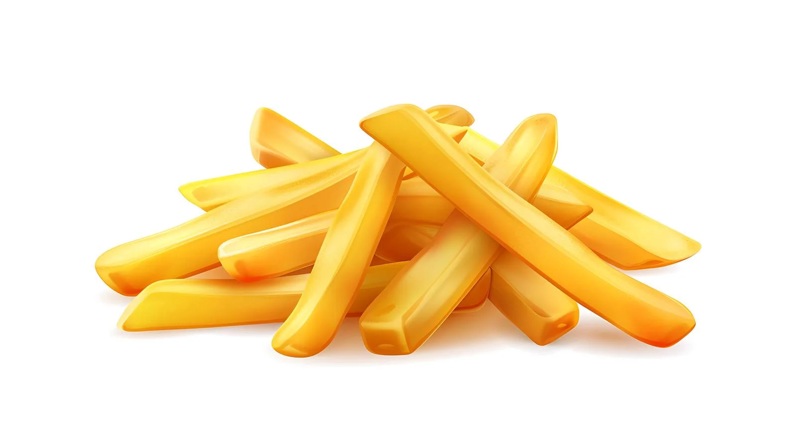 Crispy Homemade Potato Fries on White Background — free download from Dotvec