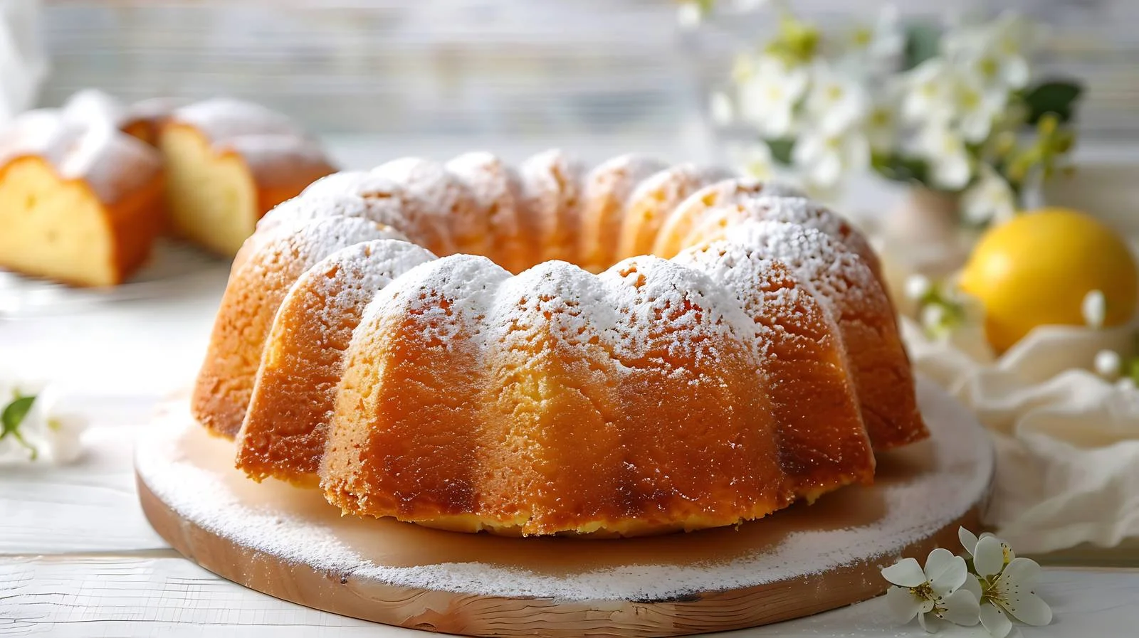Homemade Vanilla Bundt Cake Presentation — free download from Dotvec