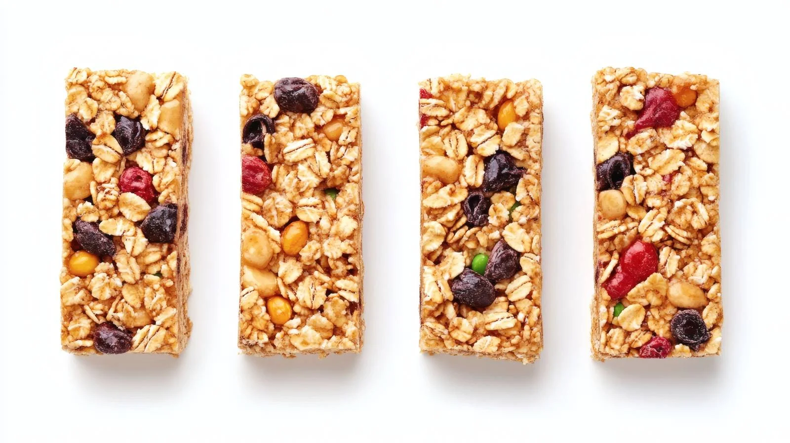 Nutritious Homemade Granola Bars on White — free download from Dotvec