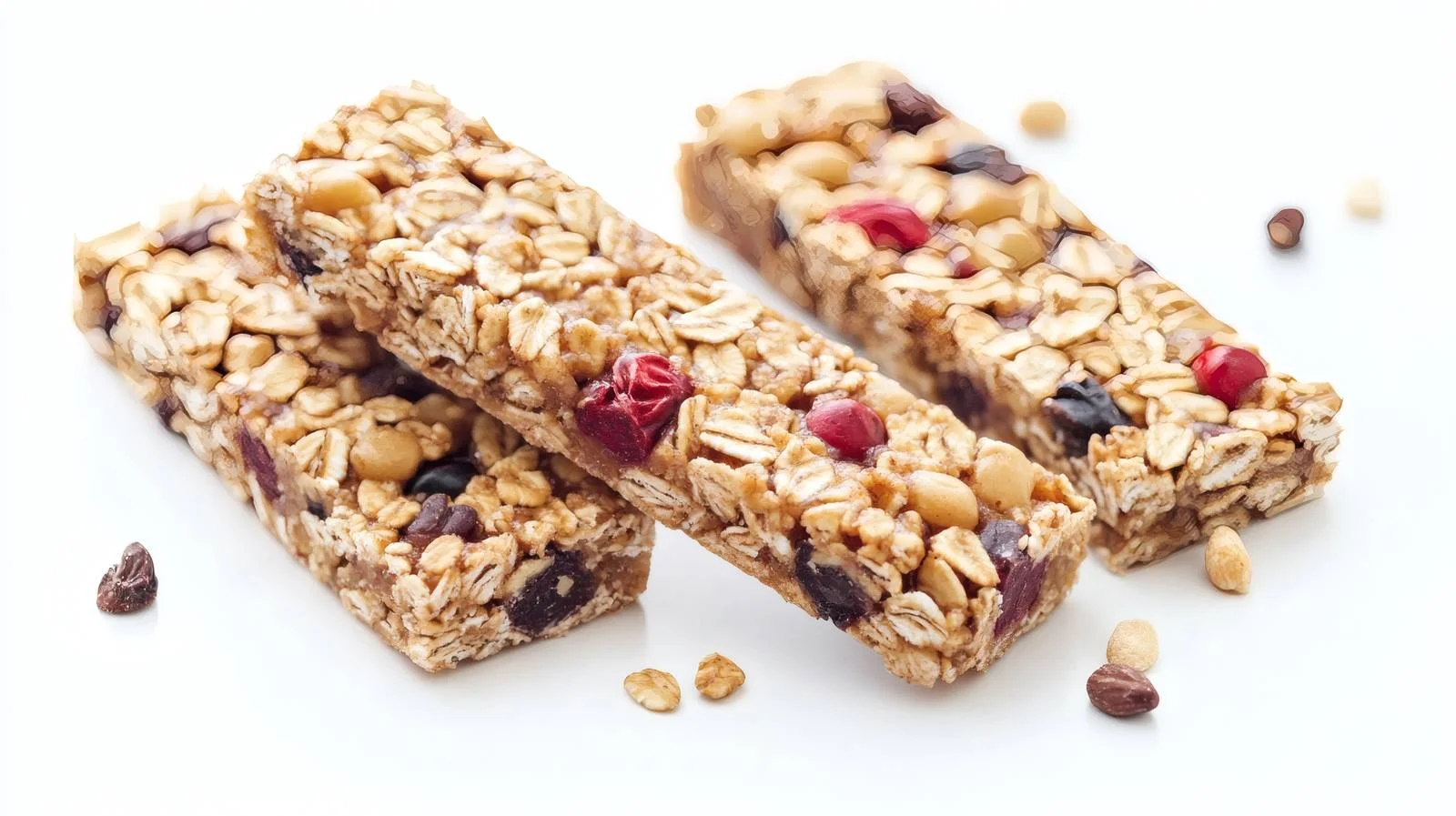 Delicious Homemade Granola Bars on White — free download from Dotvec