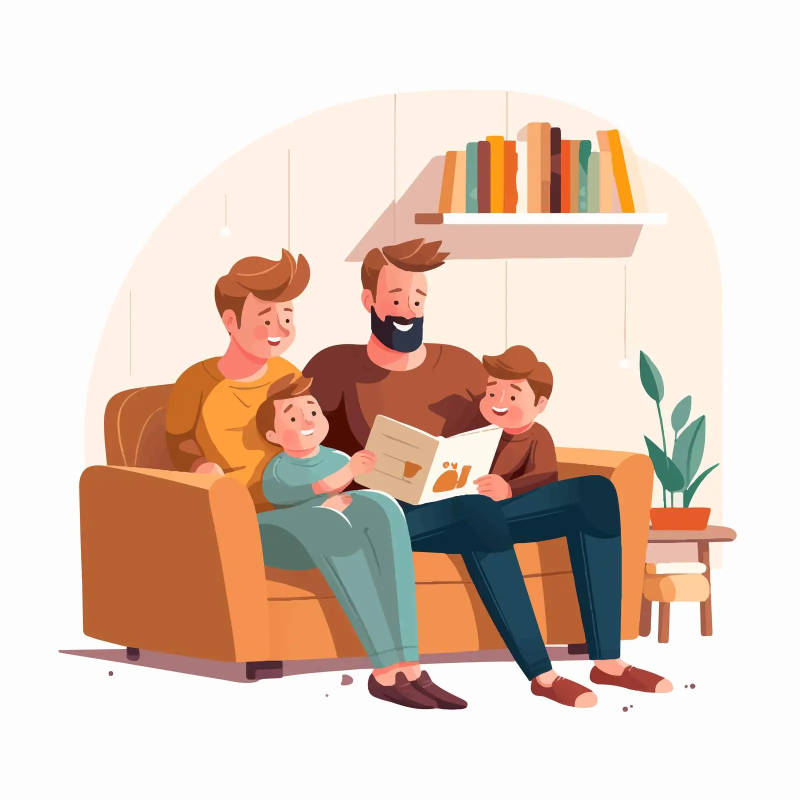 Loving Homosexual Couple with Their Son Together – free connectedness image from Dotvec