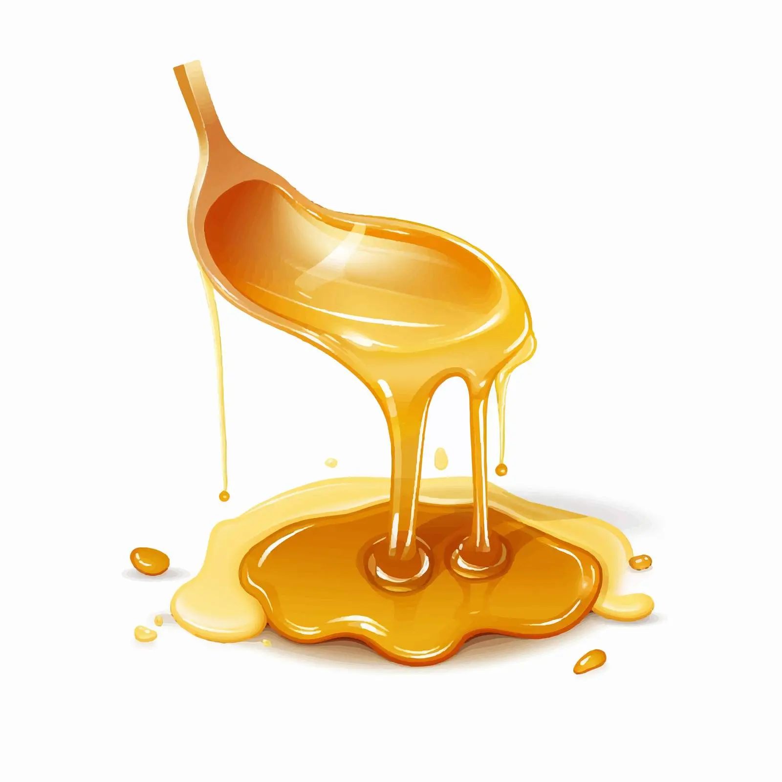 Honey Dripping and Melting Caramel Vector Art — free download from Dotvec