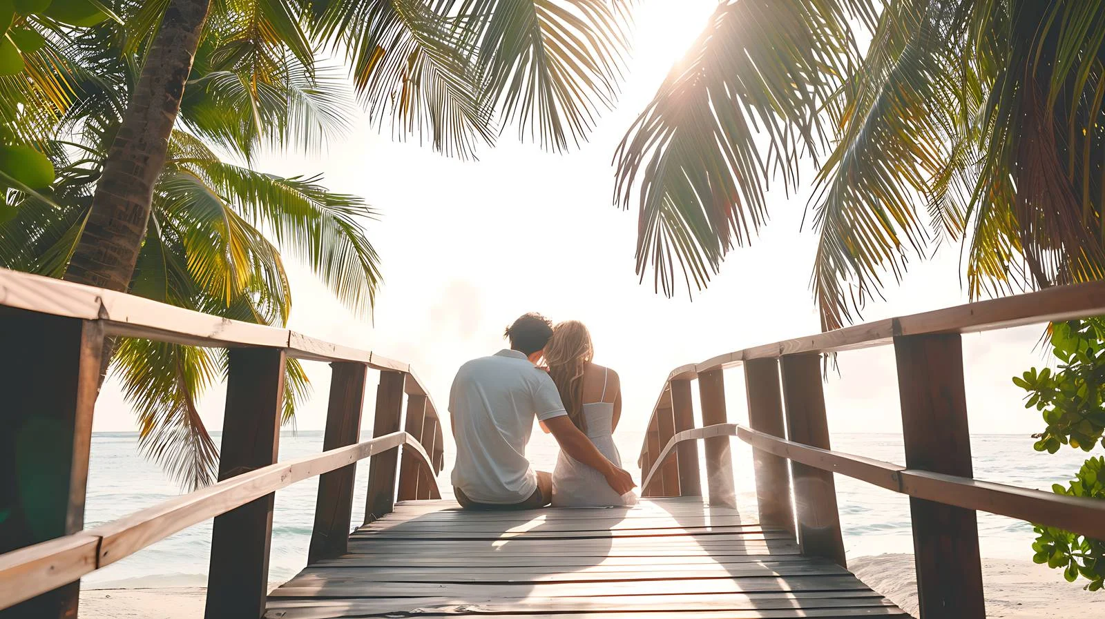 Romantic Honeymoon Couple Embracing Outdoors — free download from Dotvec