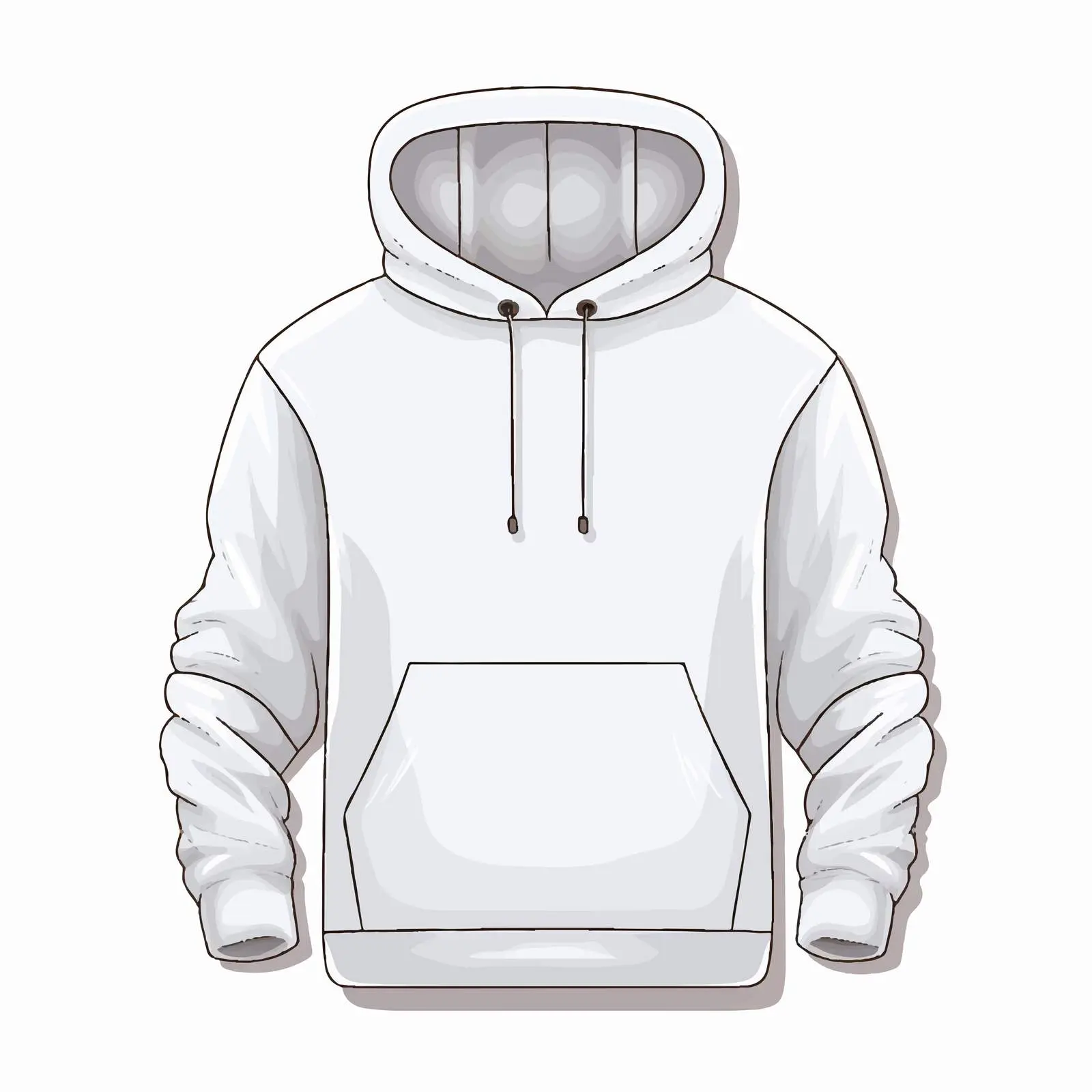Hoodie Jumper Line Vector Illustration – free wearable art image from Dotvec