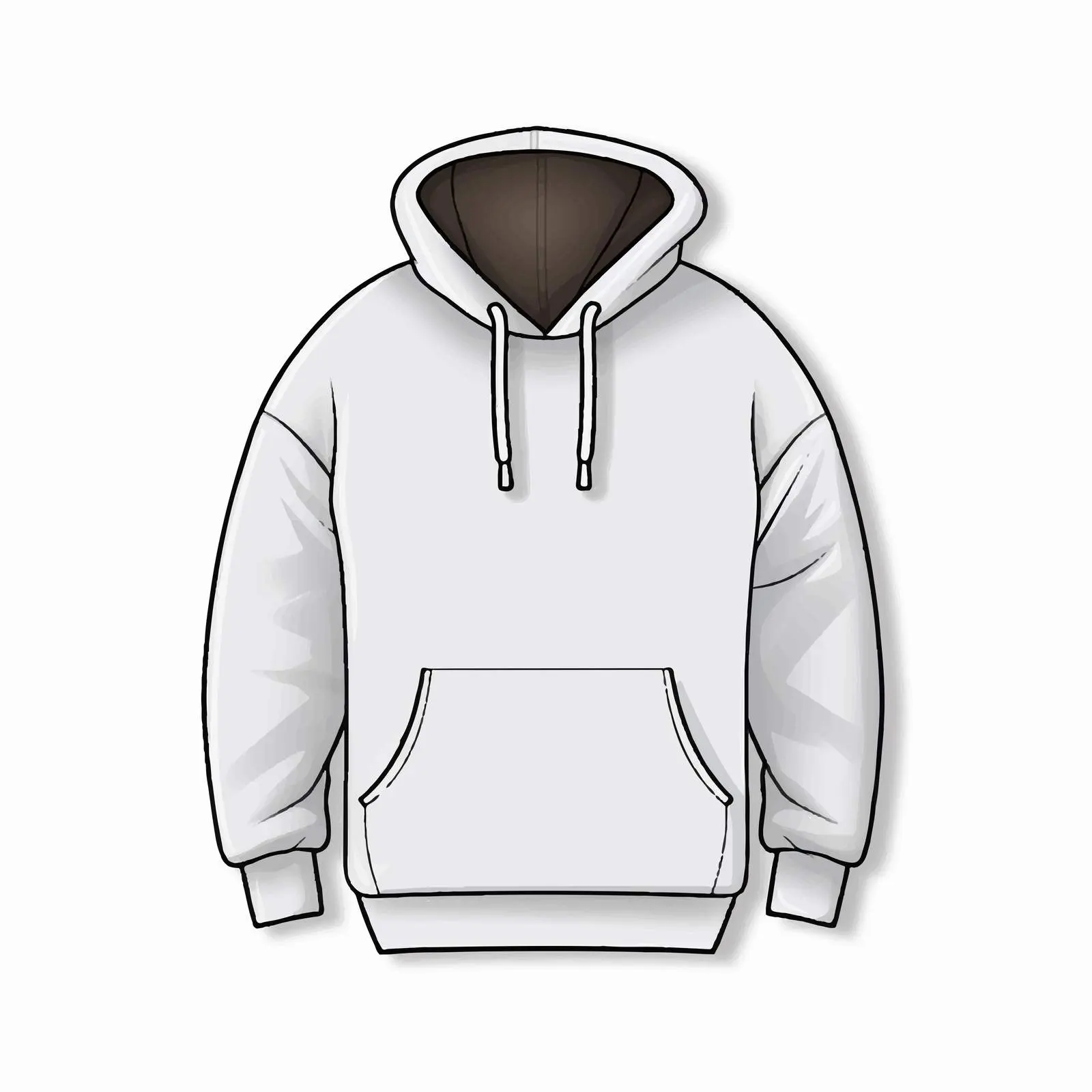 Hoodie Jumper Line Vector Illustration — free download from Dotvec