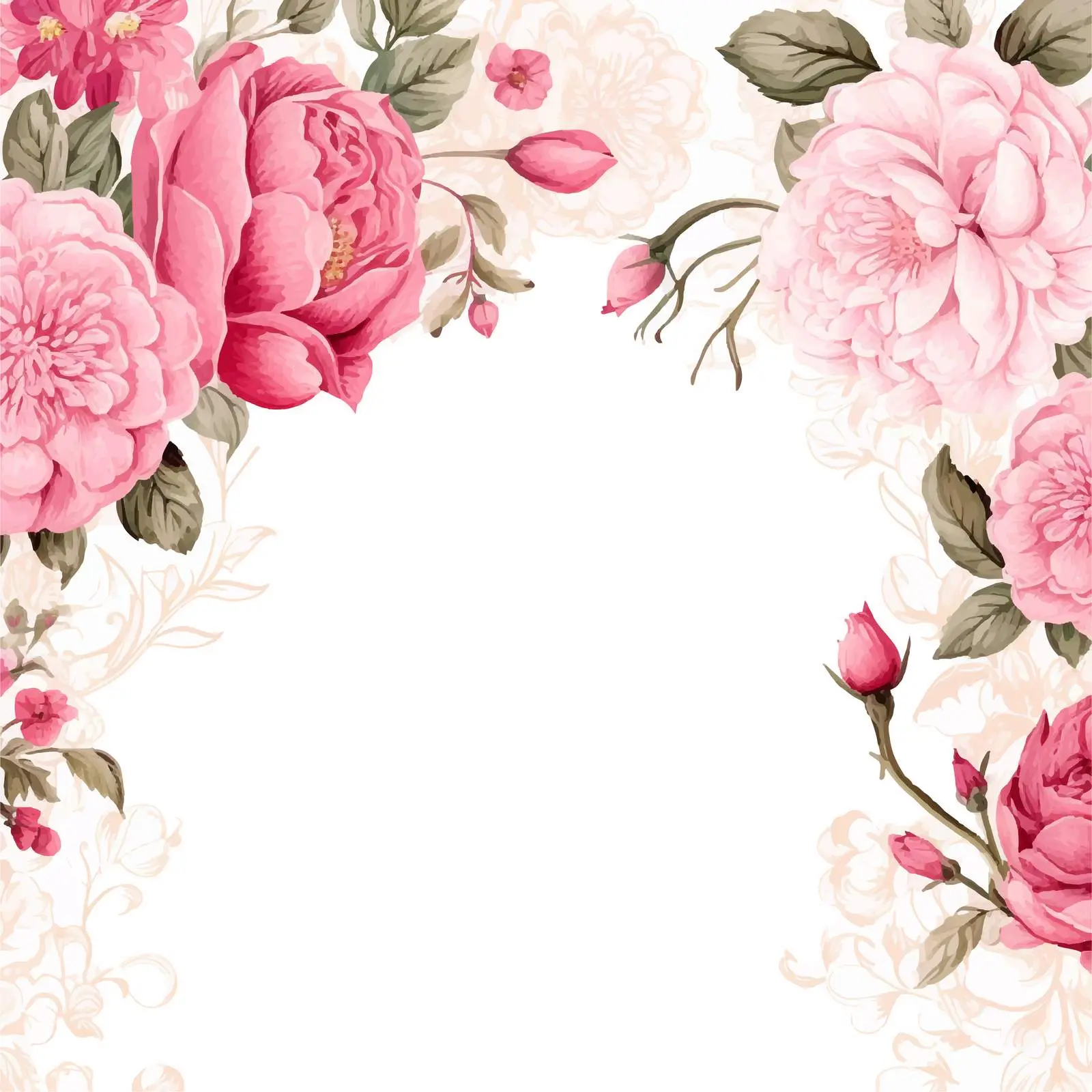Blooming Garden Flowers Horizontal Backdrop Vector — free download from Dotvec
