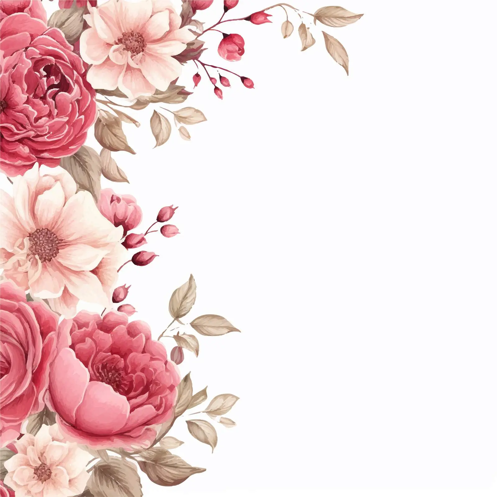 Blooming Garden Flowers Horizontal Backdrop Vector — free download from Dotvec