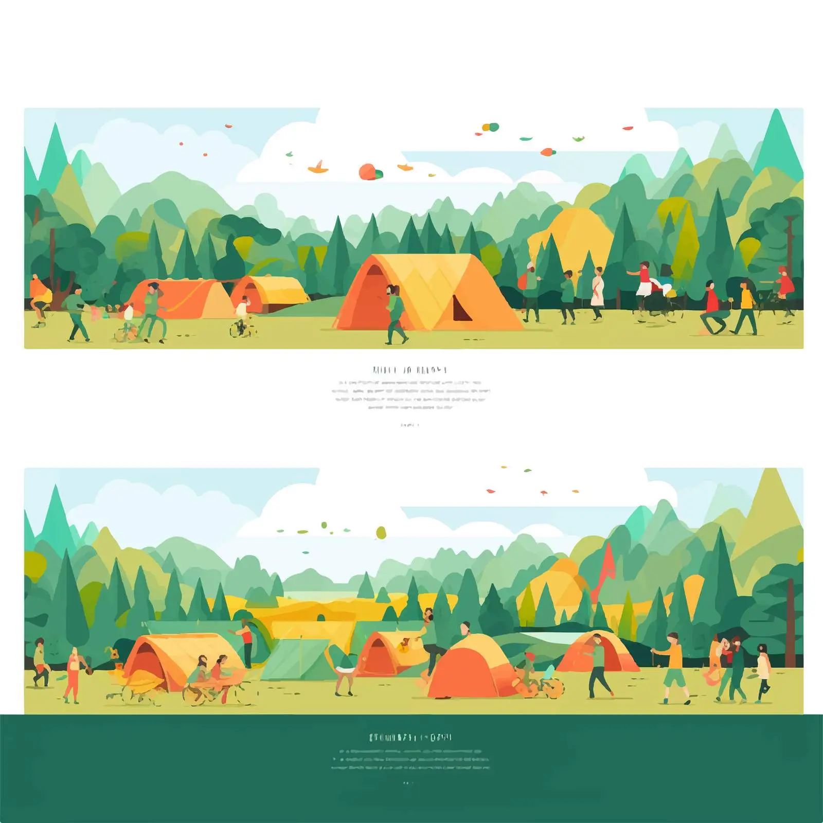 Camping Festival Vector Banner Illustration — free download from Dotvec