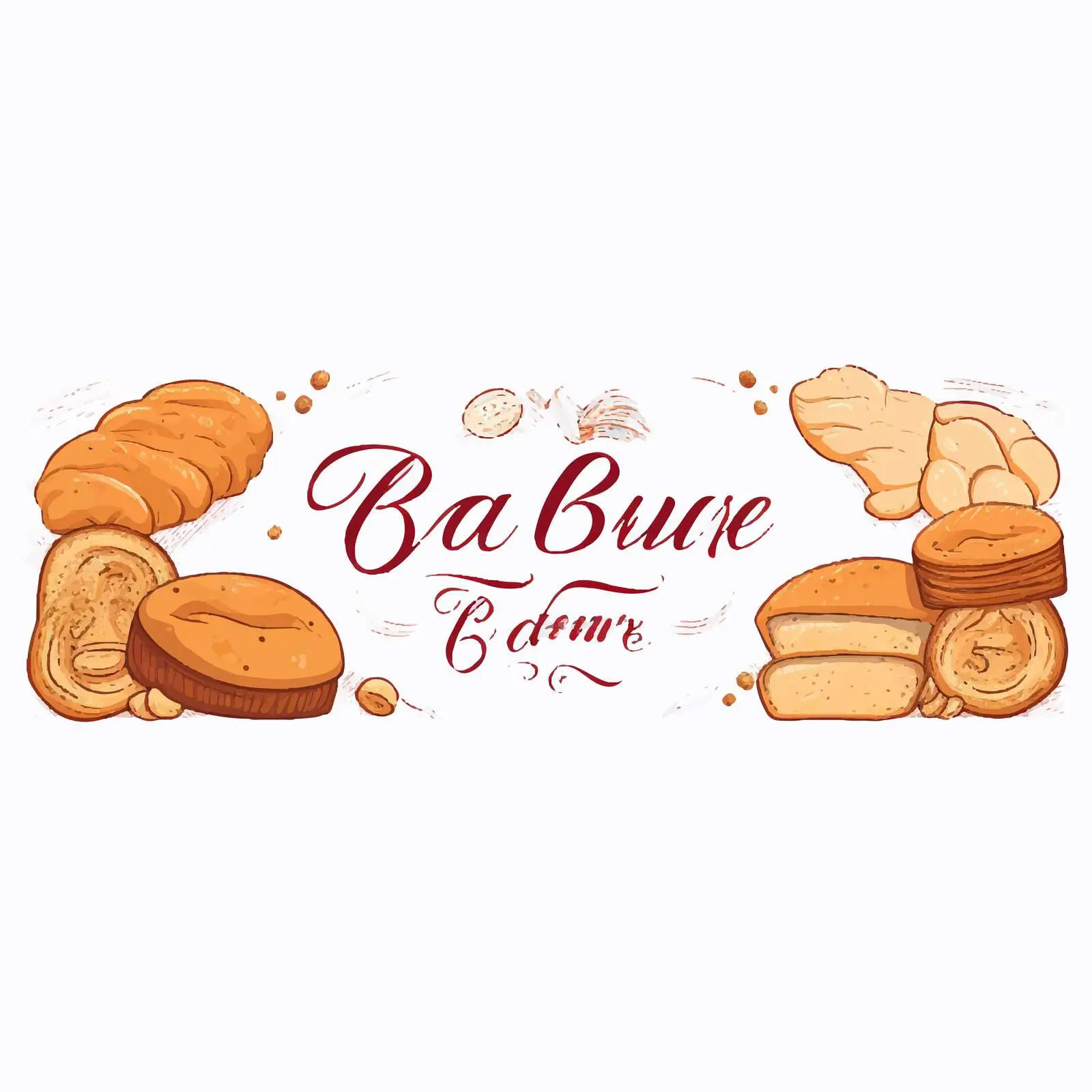 Homemade Fresh Breads Horizontal Banner Design – free fresh bread image from Dotvec