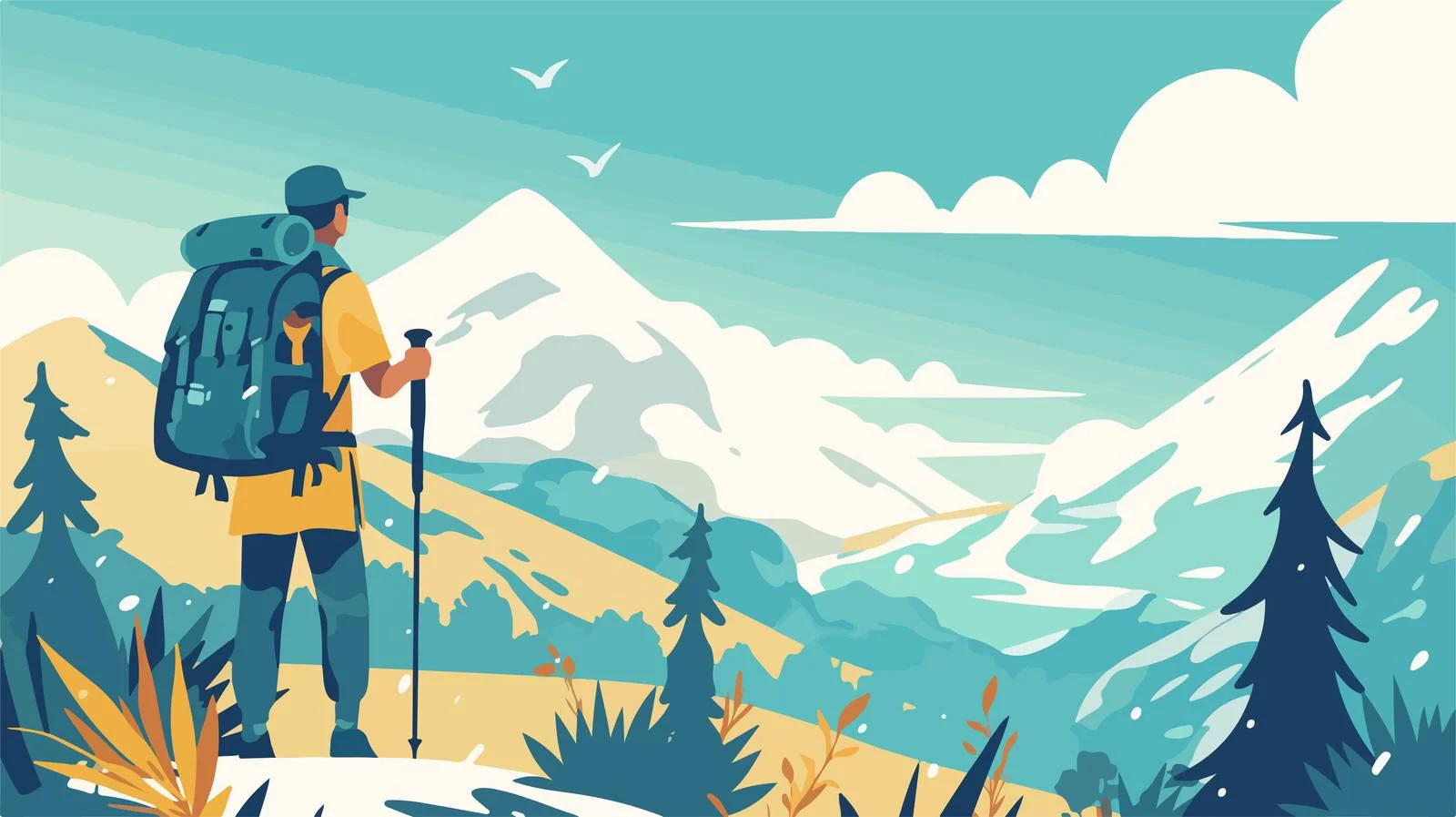 Serene Mountain Landscape for Mountaineering Adventure — free download from Dotvec