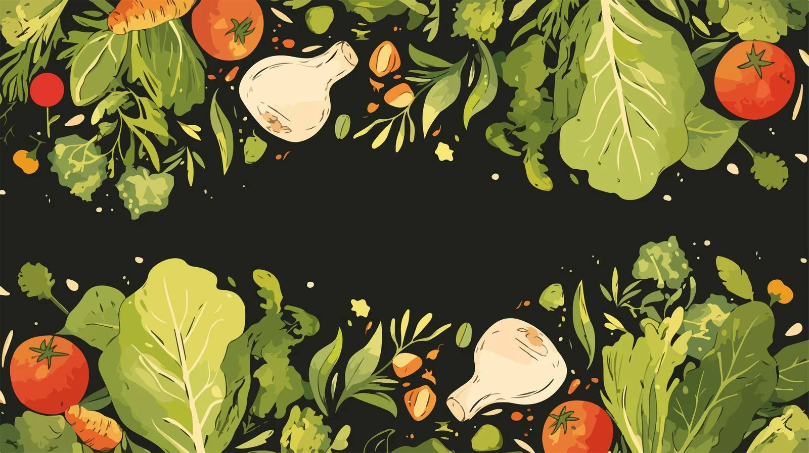 Fresh Green Vegetable Horizontal Web Template — free download from Dotvec