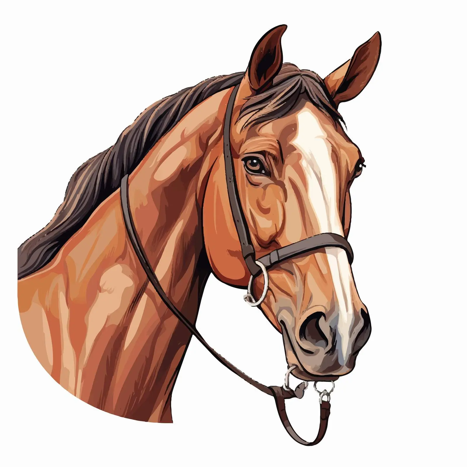 Horse Line Vector Illustration on White Background — free download from Dotvec