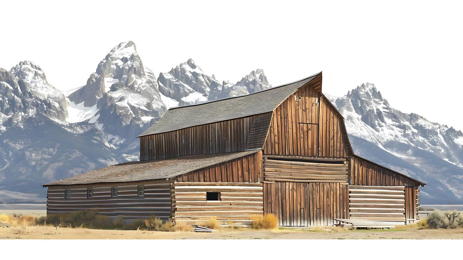 Scenic Horse Ranch Below Grand Teton Mountains — free download from Dotvec