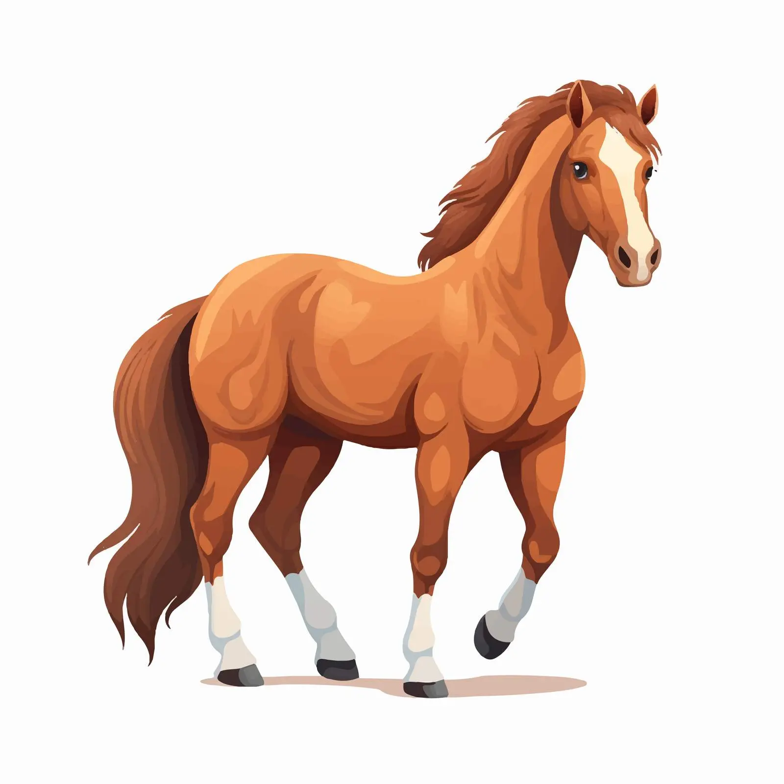 Top View Horse Vector Illustration on White Background — free download from Dotvec