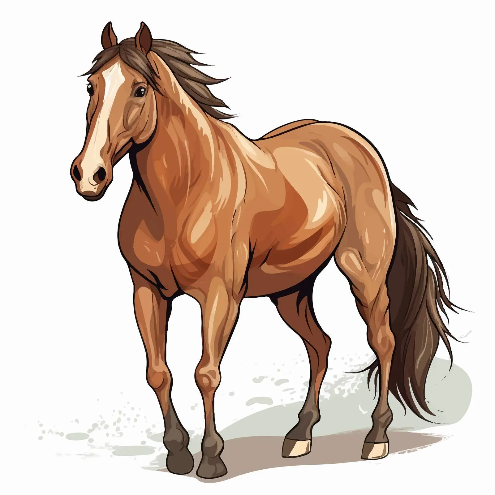 Top View Horse Vector Illustration on White Background — free download from Dotvec