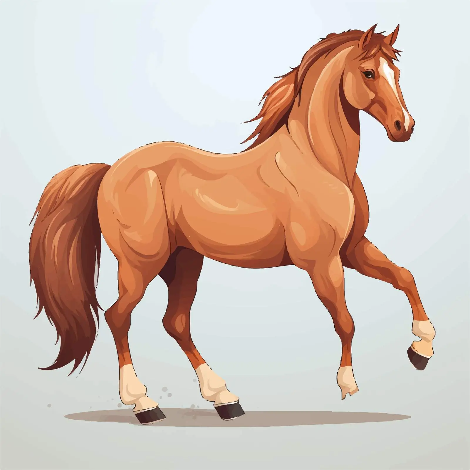Top View Horse Vector Illustration on White Background — free download from Dotvec