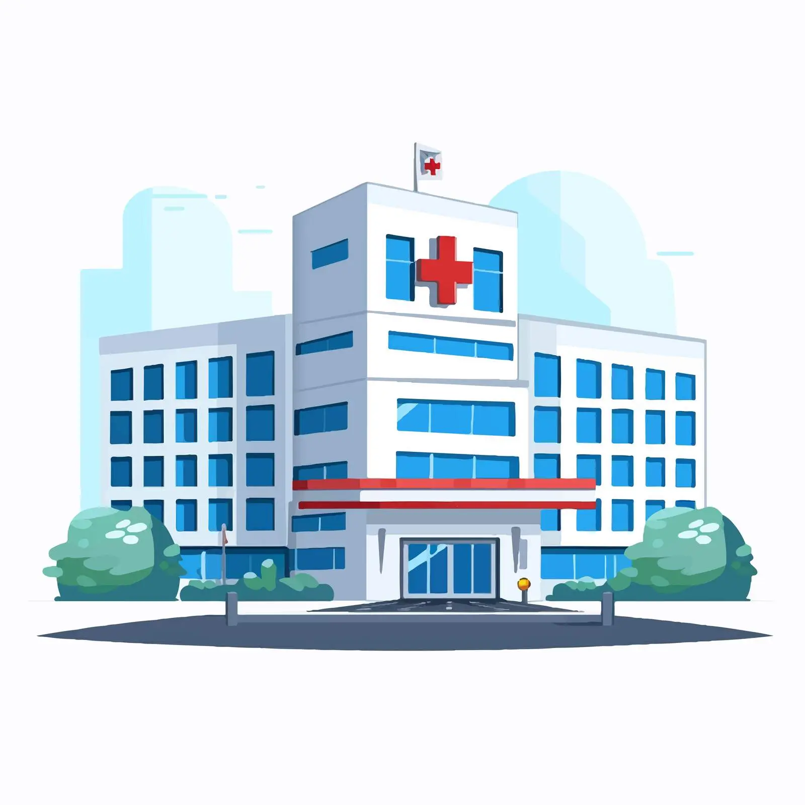Cartoon Hospital Sign Vector Illustration — free download from Dotvec