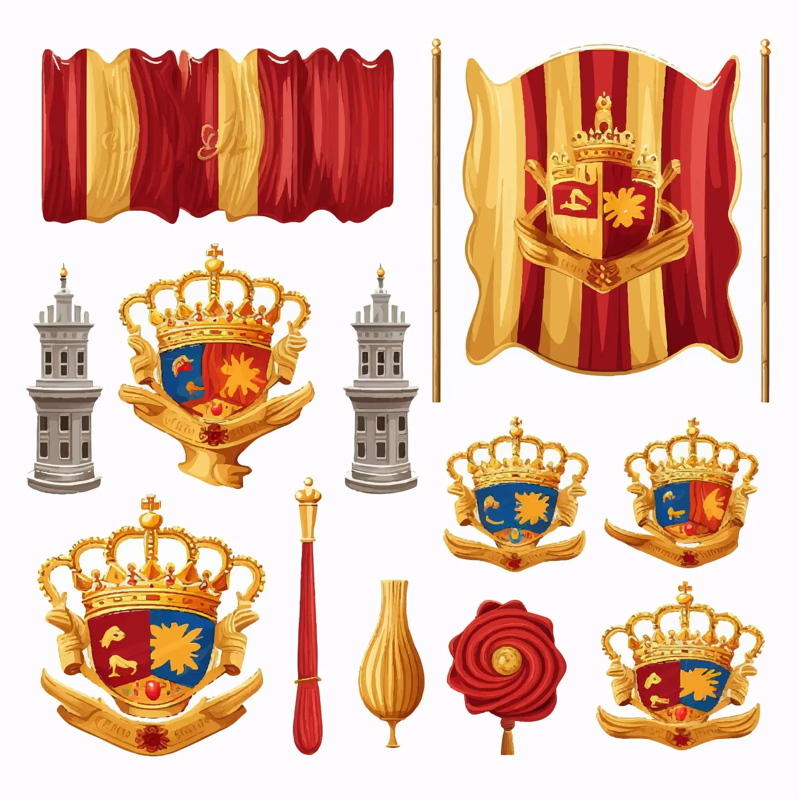 Colorful National Flag News Clip Art Set — free download from Dotvec