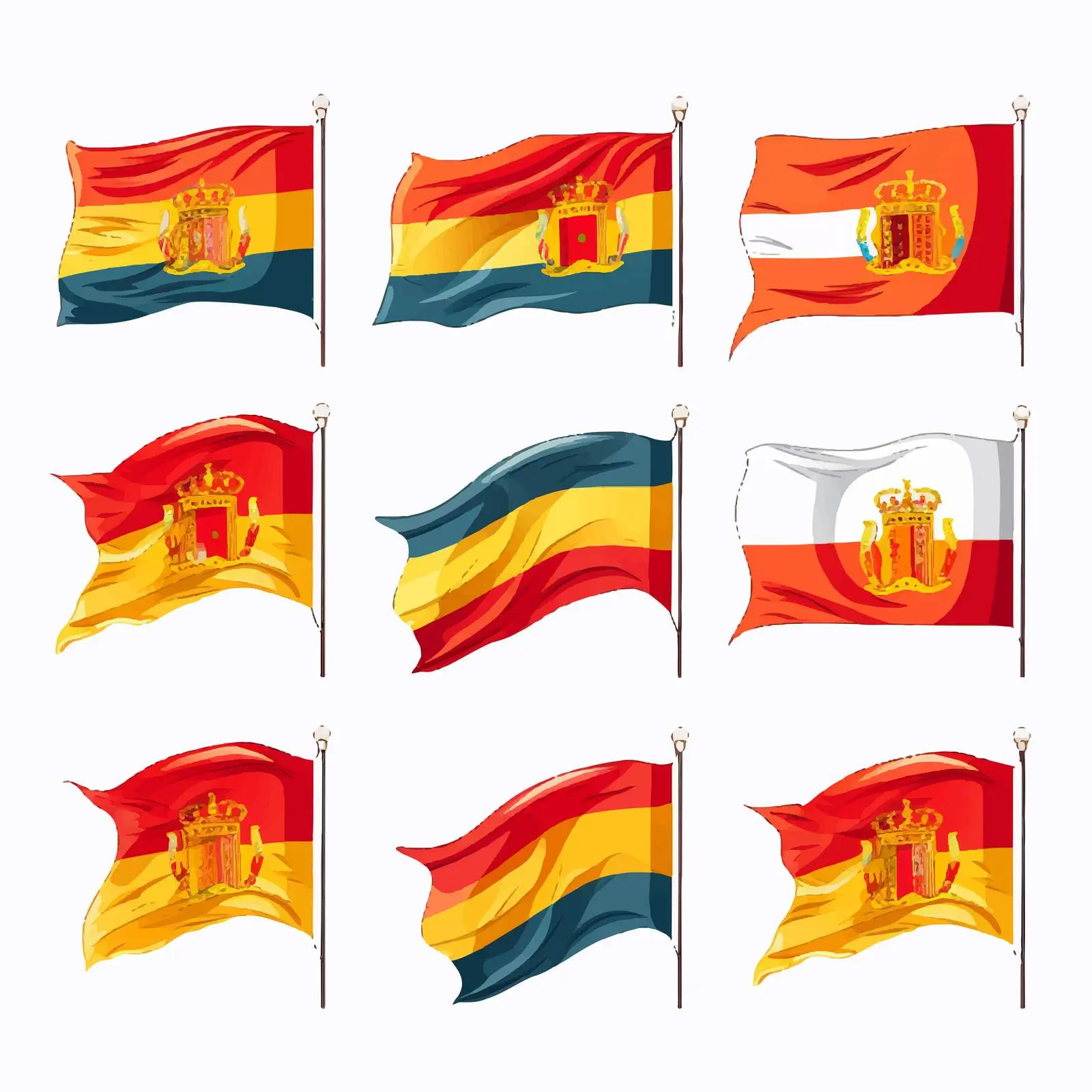 Colorful National Flag News Clip Art Elements – free newsworthy image from Dotvec