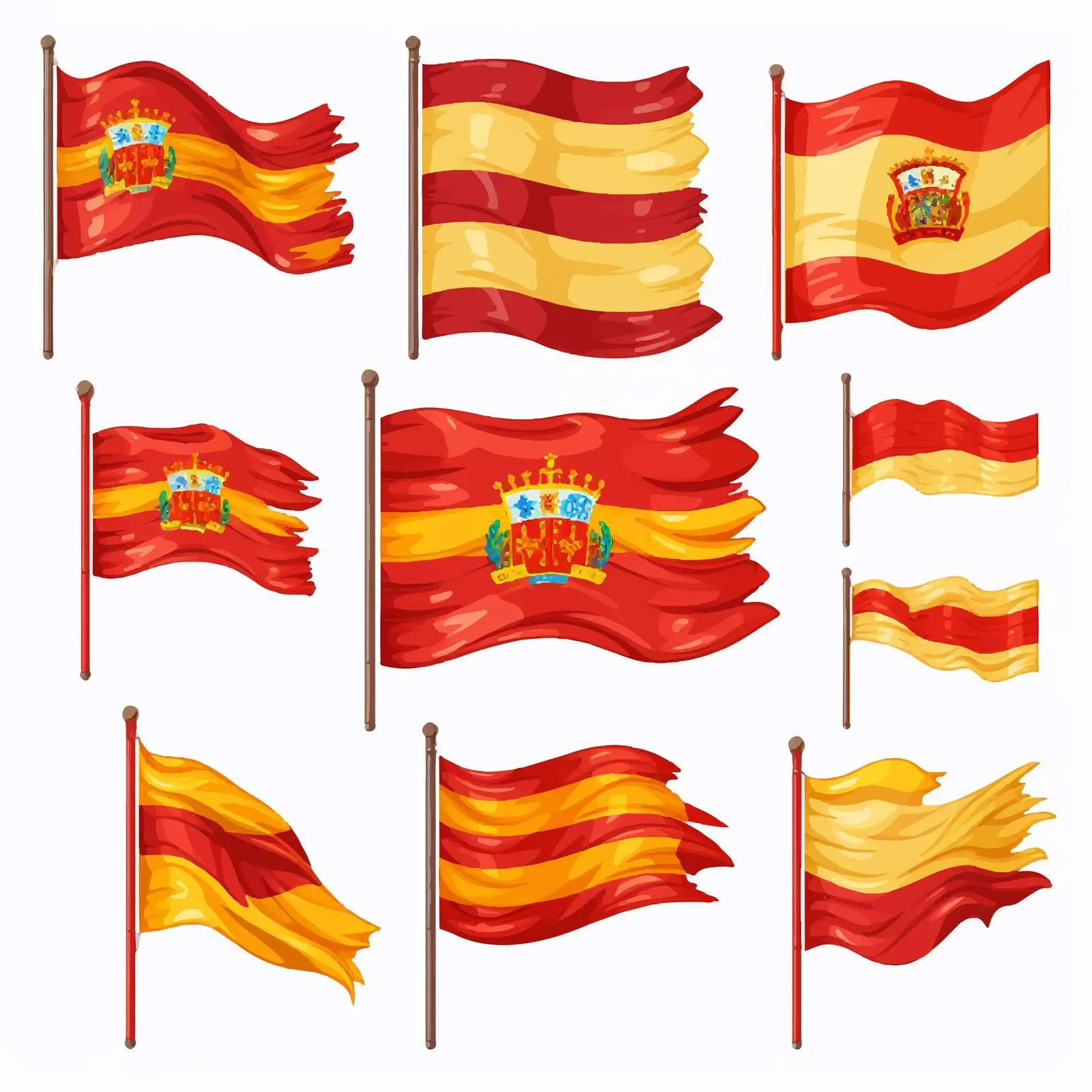 Colorful News Clip Art with National Flags – free world flags image from Dotvec