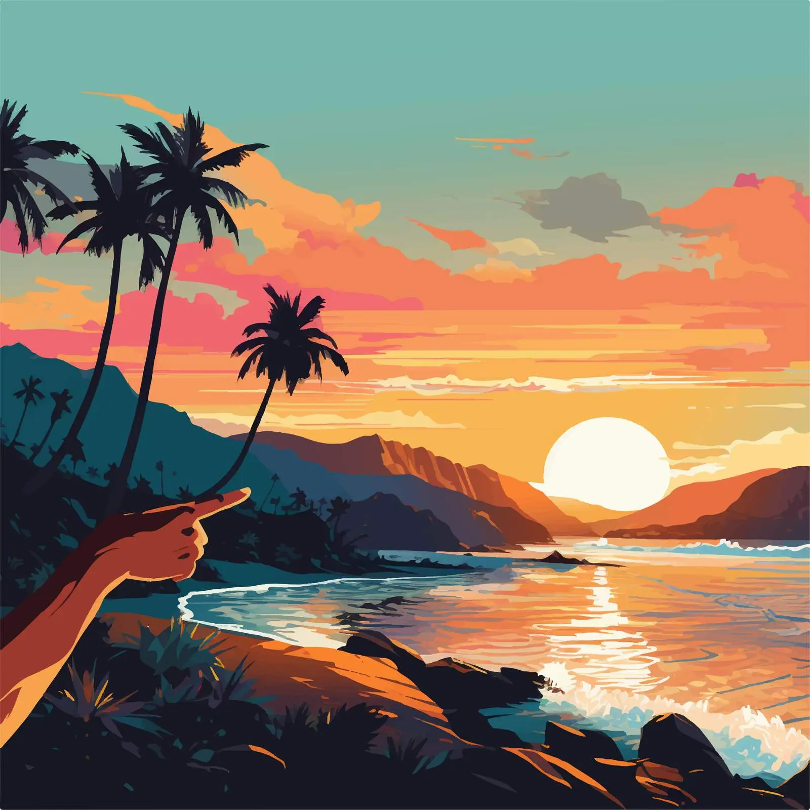 Woman Enjoying Hot Summer Sunset Adventure – free dusk image from Dotvec