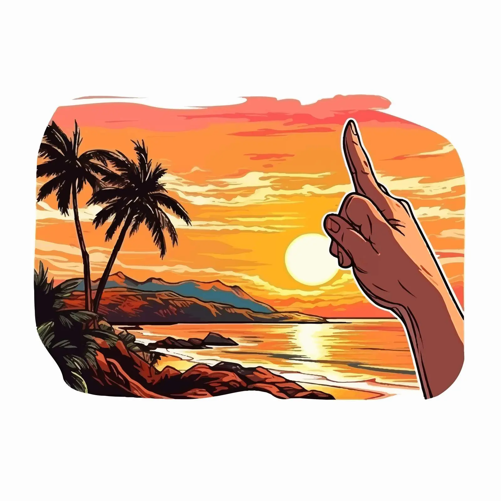 Hot Summer Sunset Travel Adventure Mockup – free female travel image from Dotvec