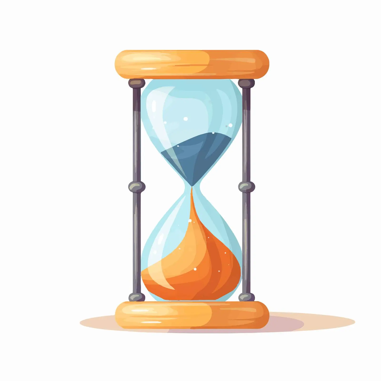 Hourglass Icon with Flowing Sand — free download from Dotvec