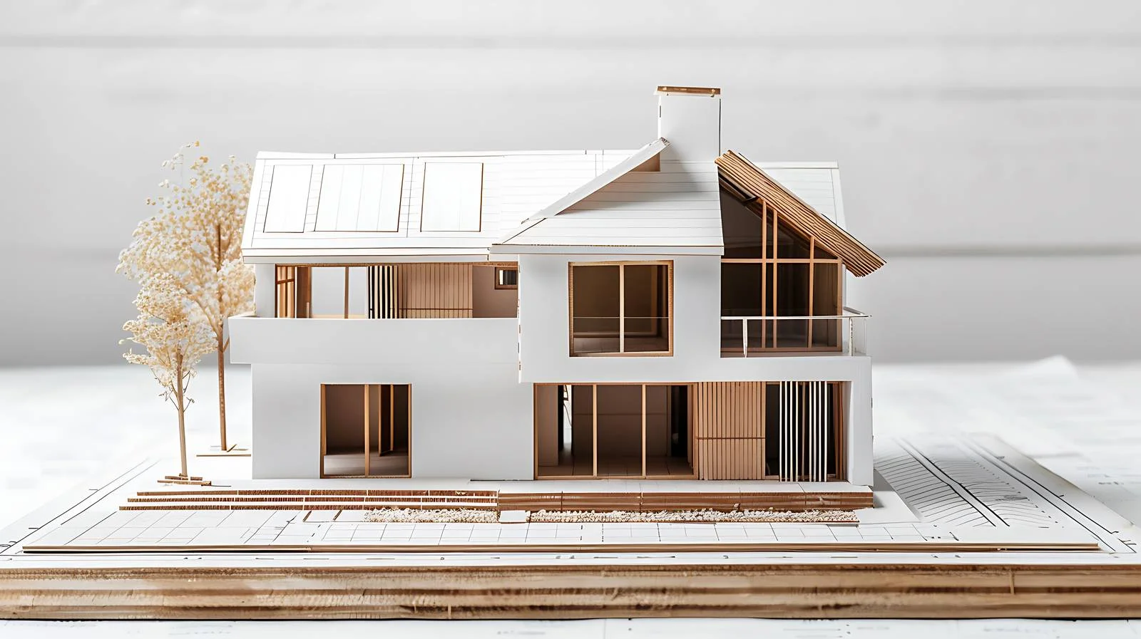 House Model on Blueprint — free download from Dotvec