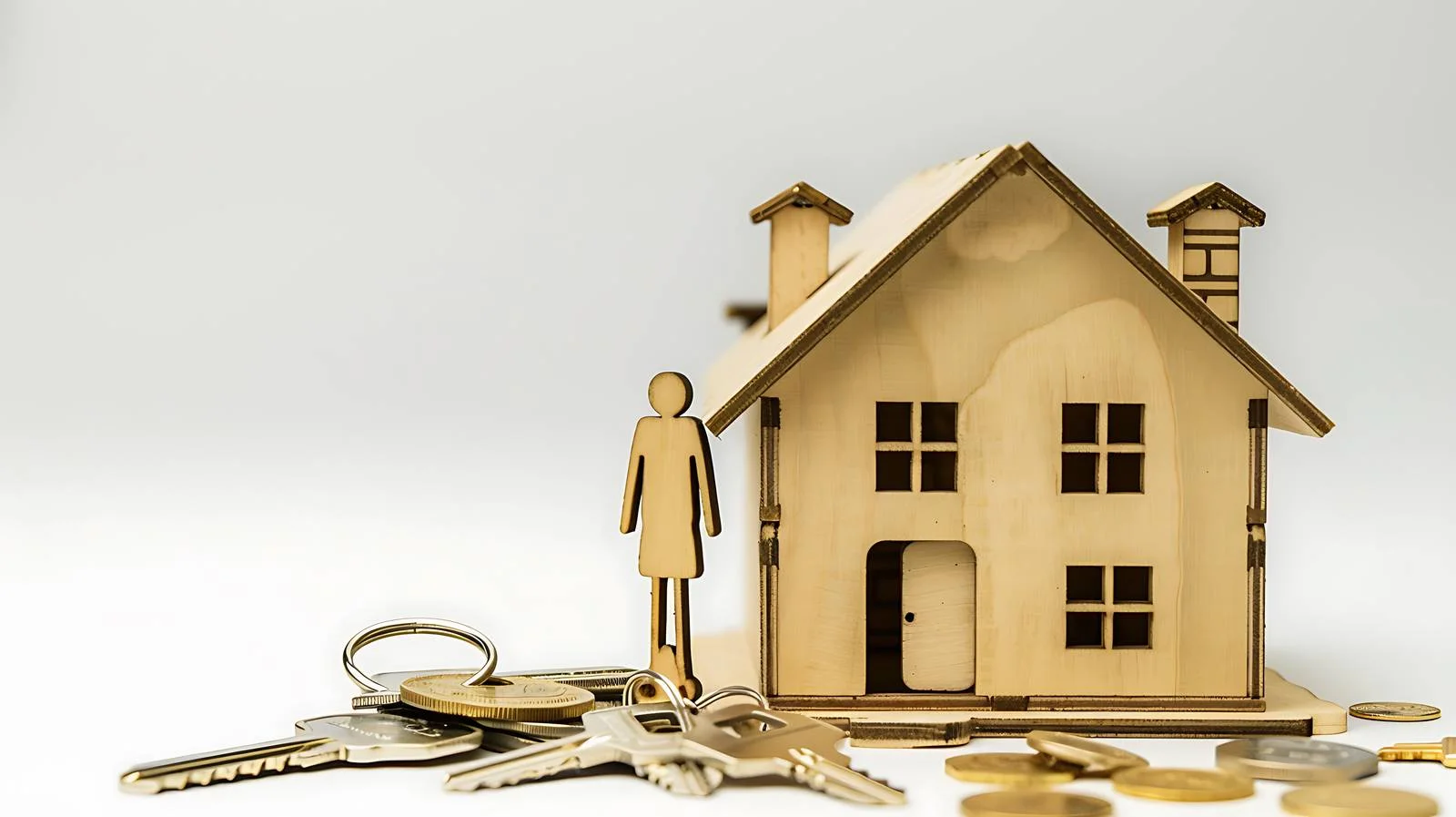 Wooden House Model with Accessories — free download from Dotvec