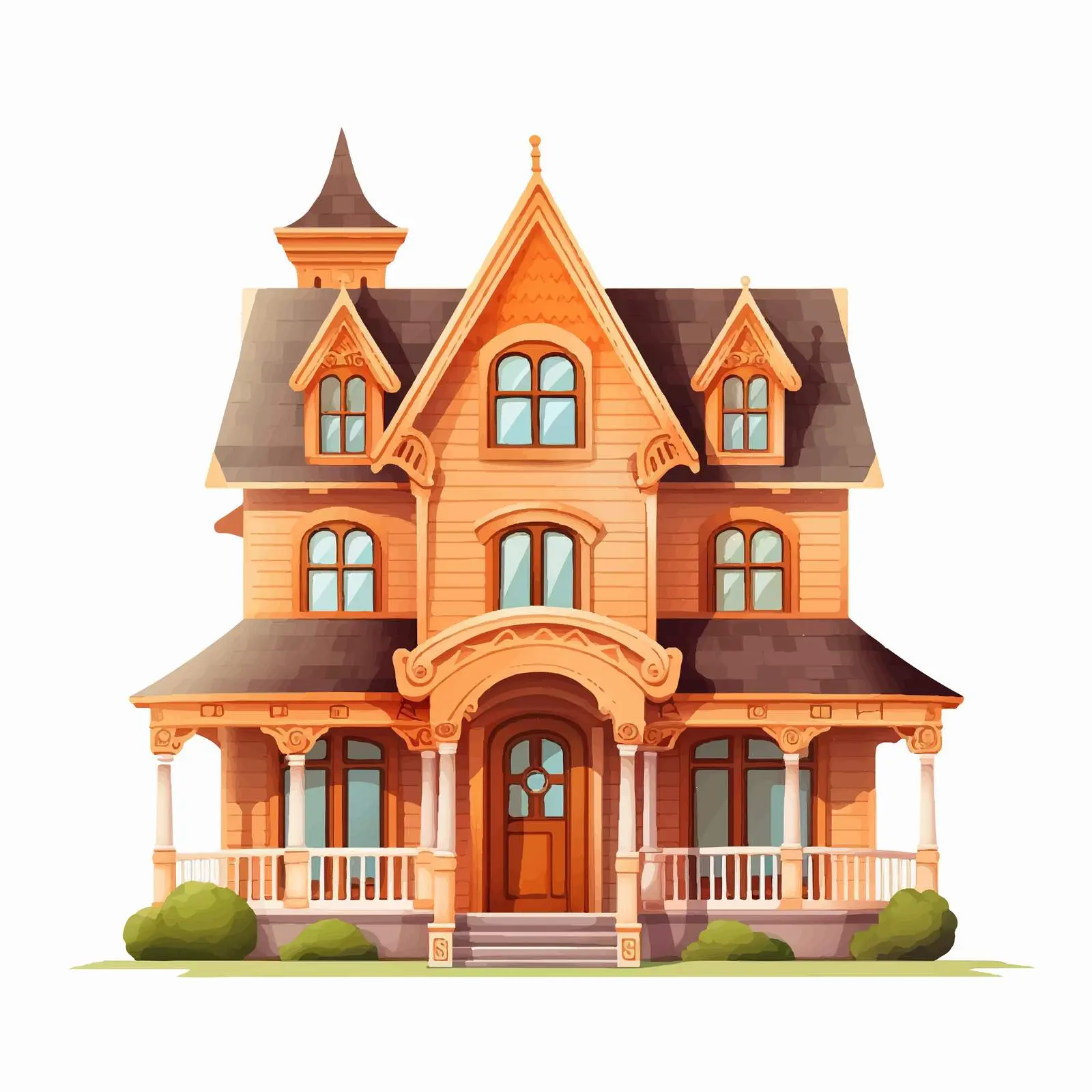 Cartoon House Vector Illustration Isolated — free download from Dotvec