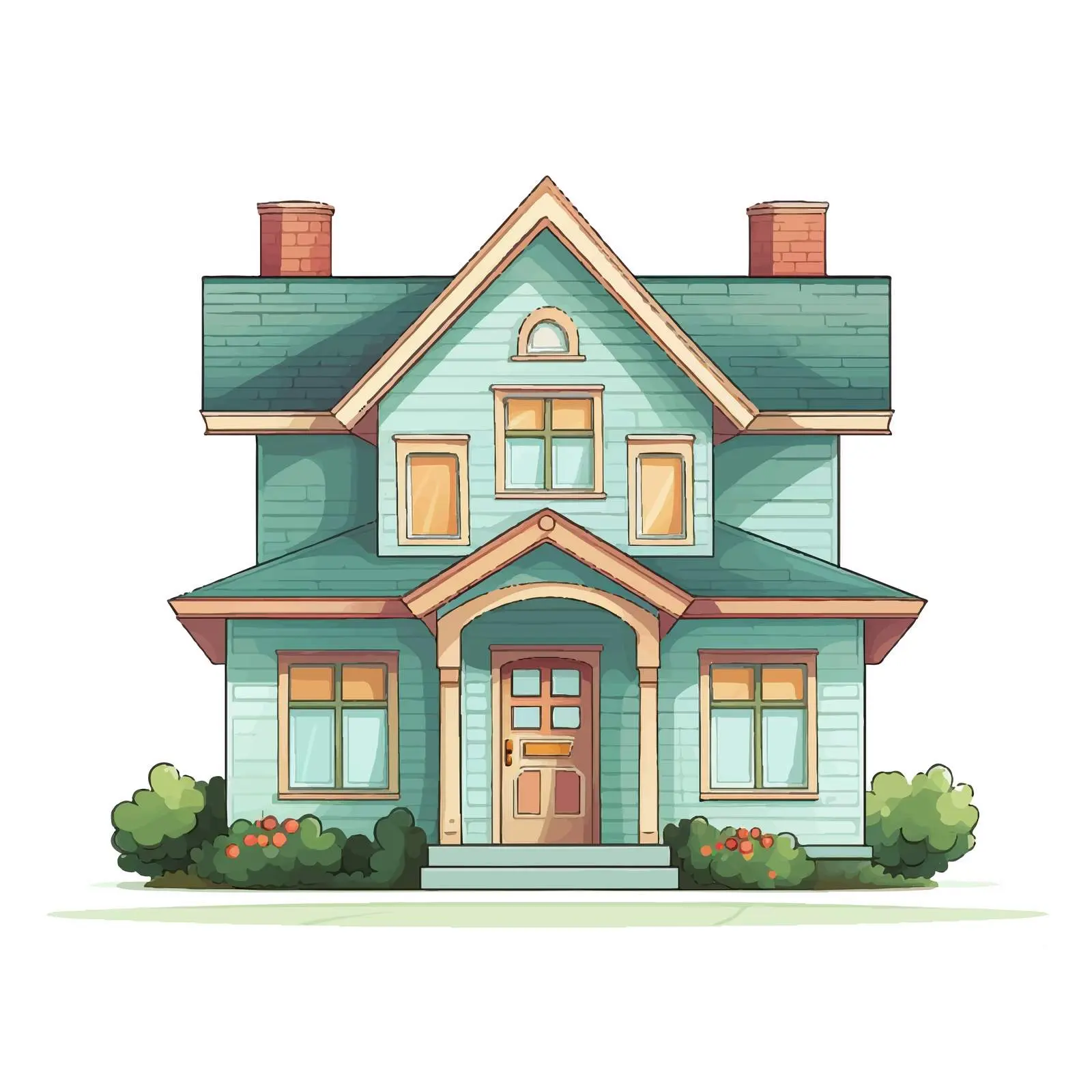 Cartoon House Vector Illustration — free download from Dotvec