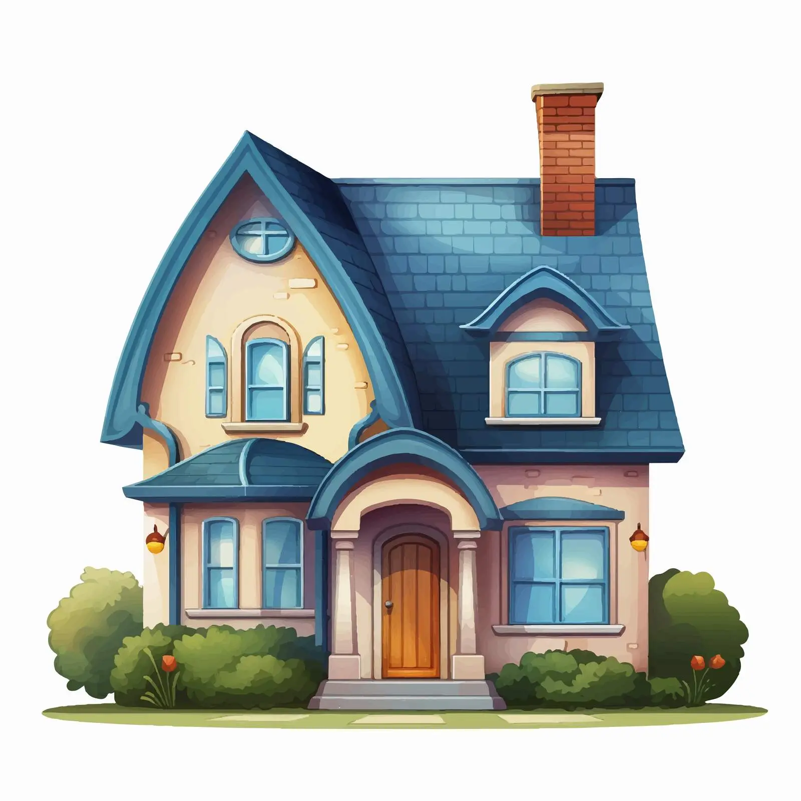 Cartoon House Vector Illustration Isolated — free download from Dotvec