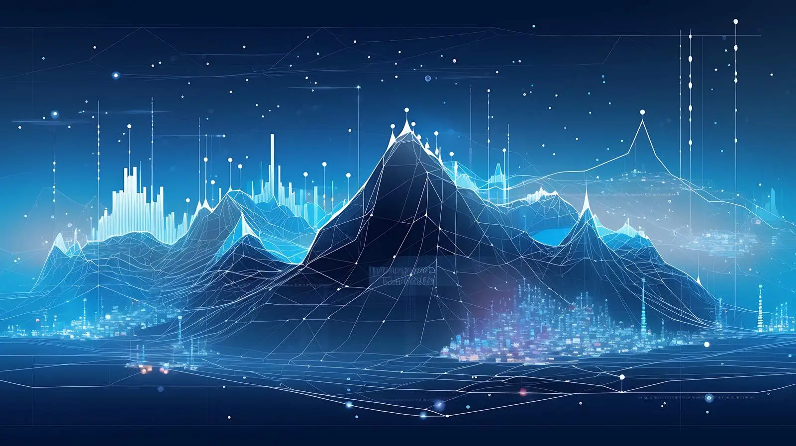 Digital Horizon Grid 3D Wireframe Landscape — free download from Dotvec