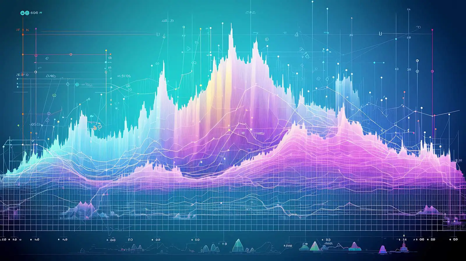 Digital Grid Horizon 3D Wireframe Landscape — free download from Dotvec