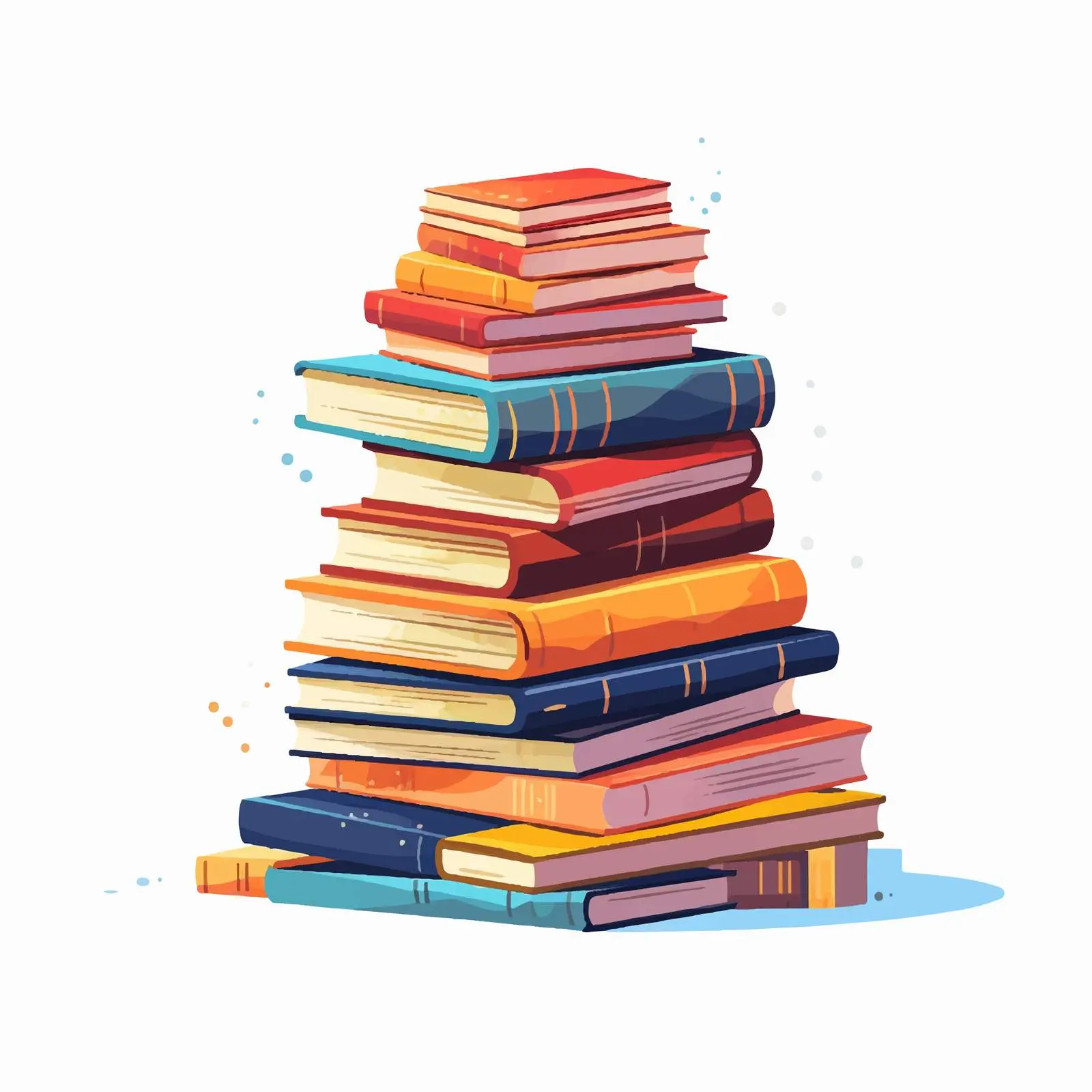 Vertical Stack of Academic and Entertainment Books — free download from Dotvec