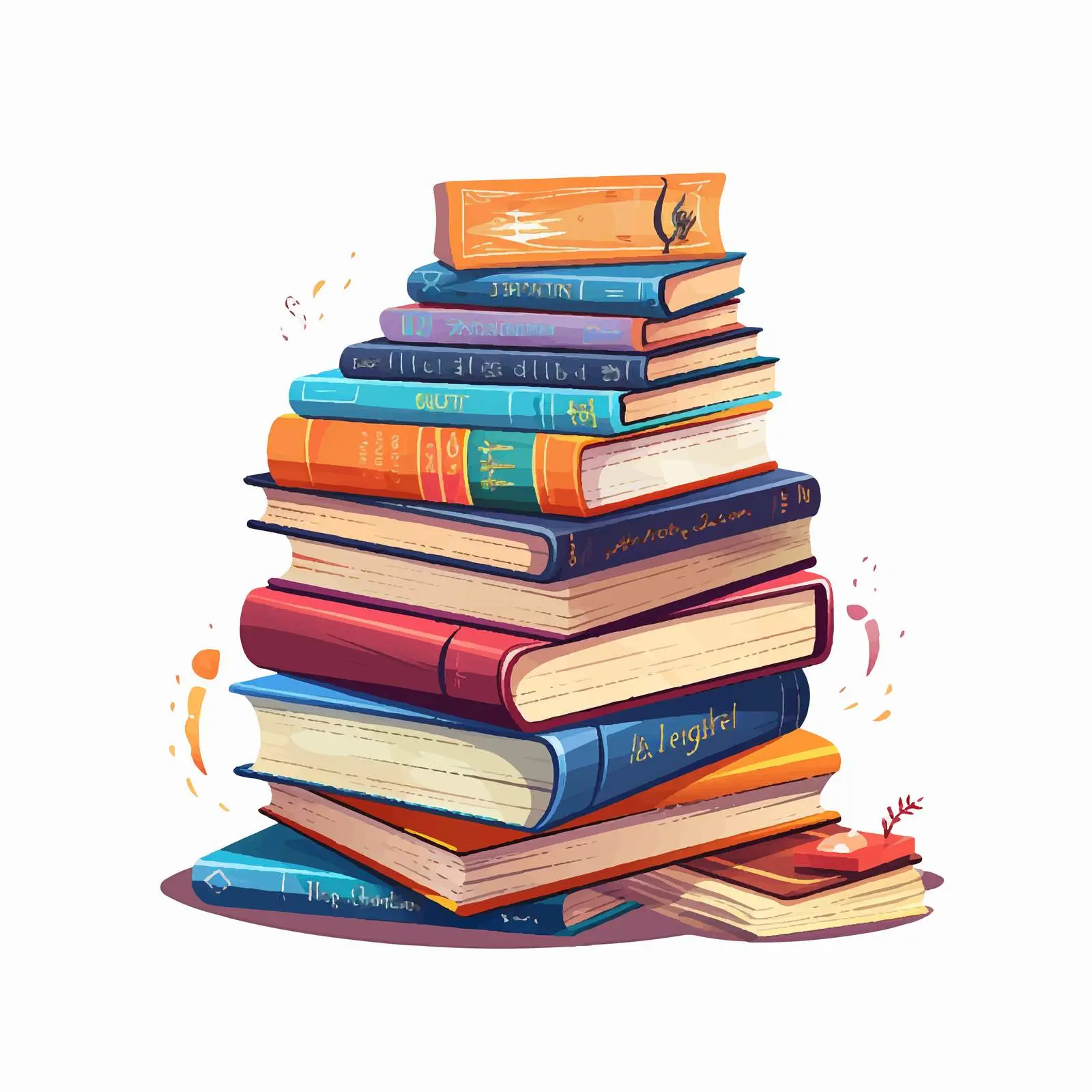 Diverse Stacked Academic and Entertainment Books — free download from Dotvec