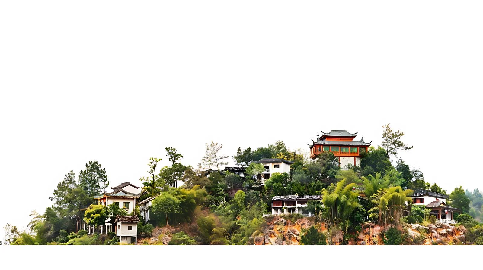 Huizhou Scenery on White Background — free download from Dotvec