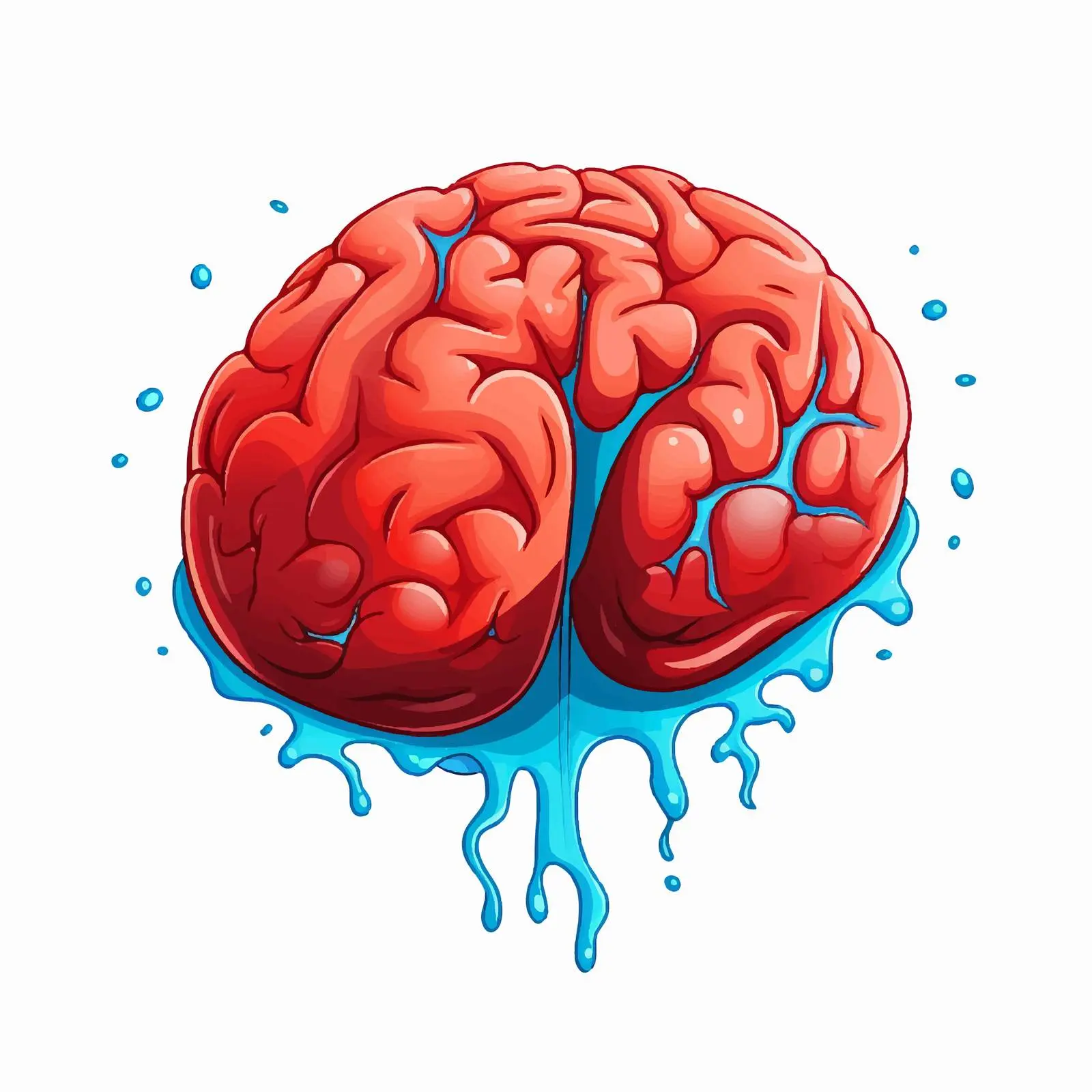 Human Brain and Hemorrhagic Stroke Vector Illustration – free medical resources image from Dotvec