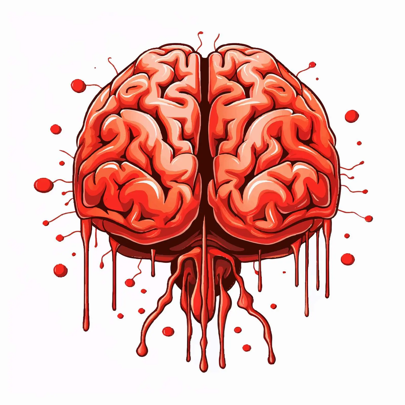 Human Brain and Hemorrhagic Stroke Vector Illustration — free download from Dotvec