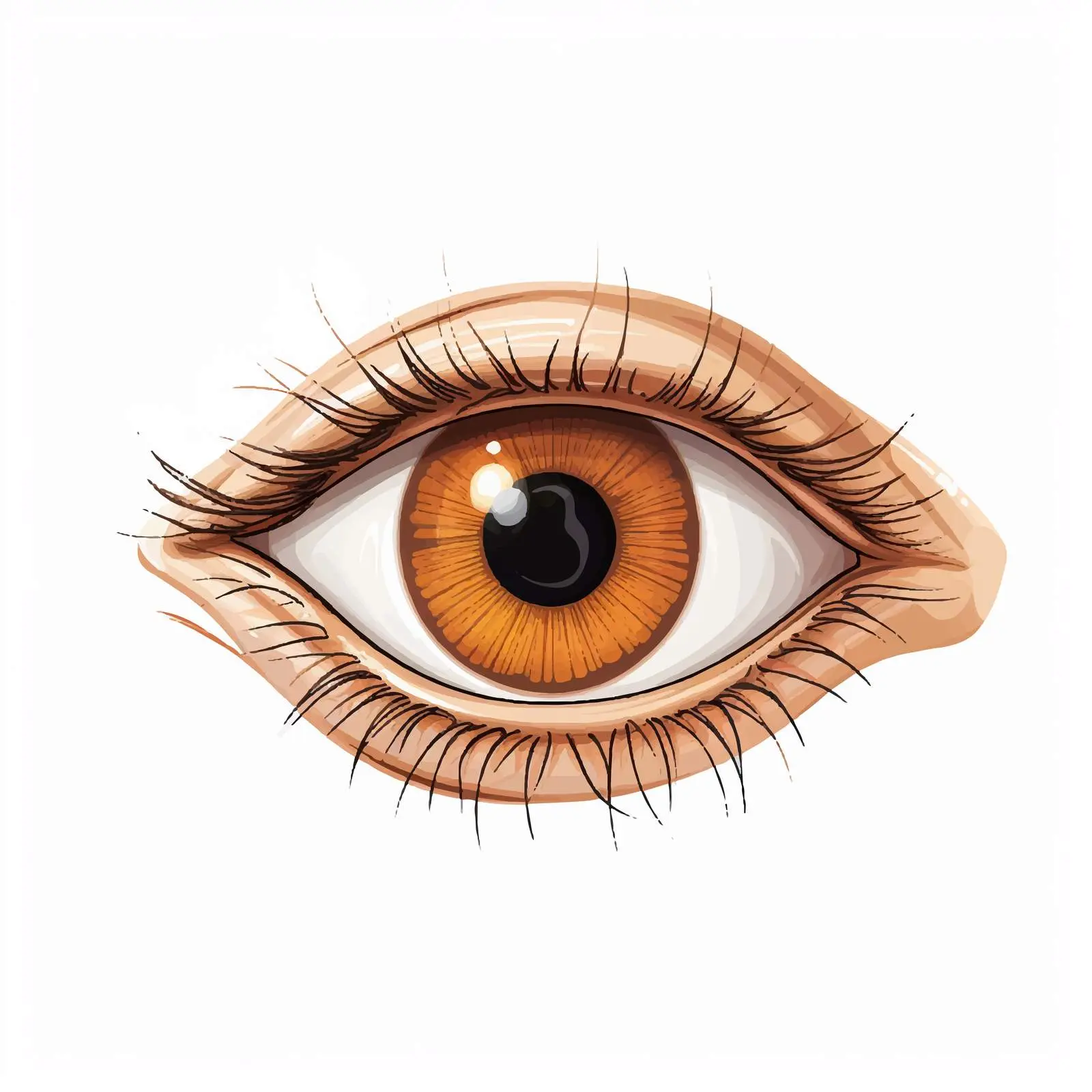 Vector Illustration of Human Eye on White Background — free download from Dotvec